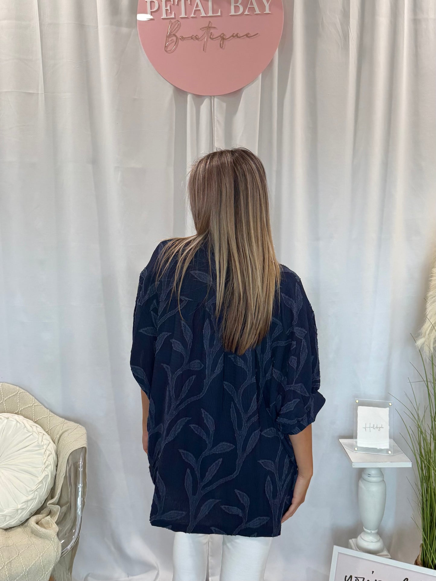 Lush Navy Top