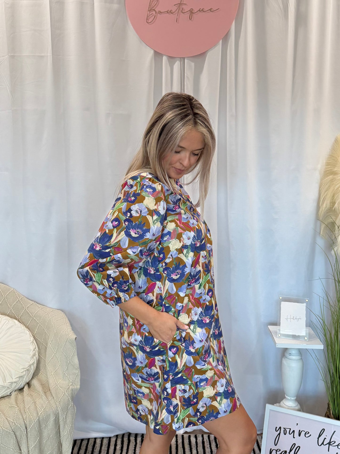 Colorful Autumn Dress (Pockets!)