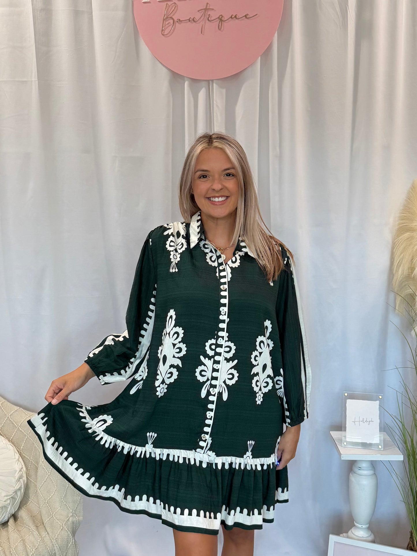Evergreen Nola Dress