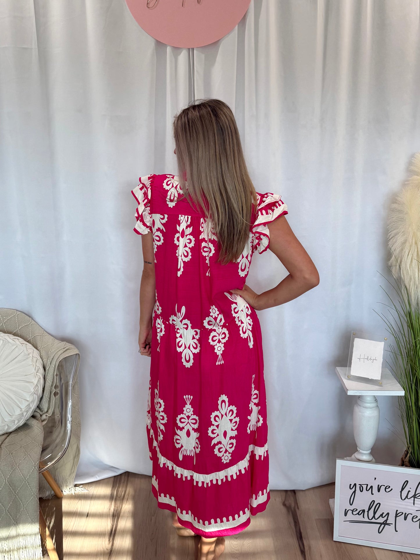 Pink Ruffle French Quarter Dress