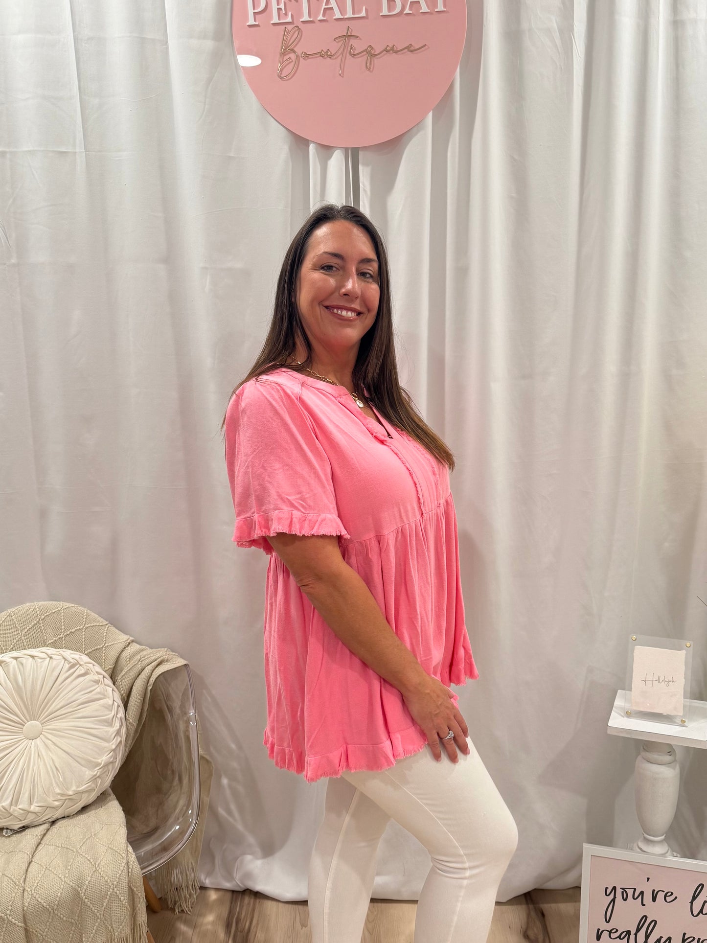 A Pop Of Pink Top