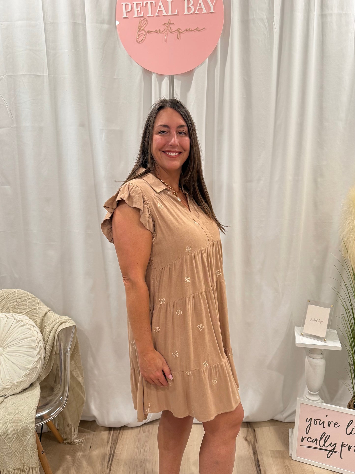 Mocha Frap Collar Dress