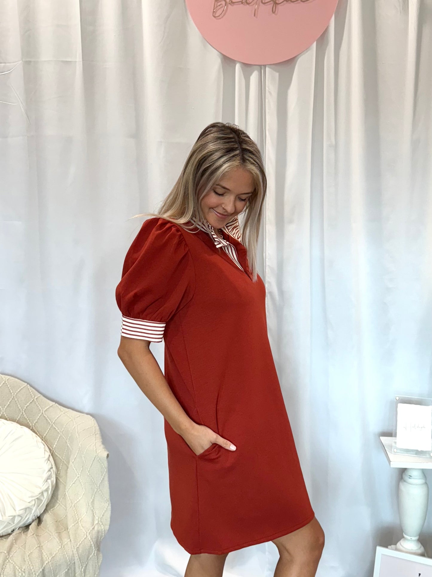 Pumpkin Drizzle Dress (Pockets!)