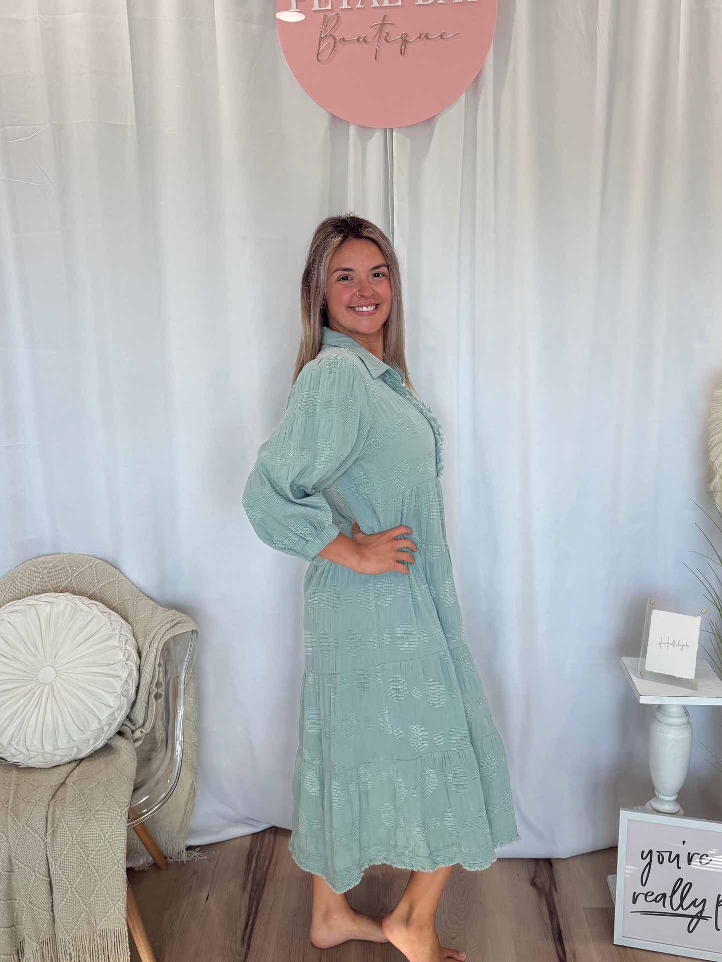 Soft Teal Dress