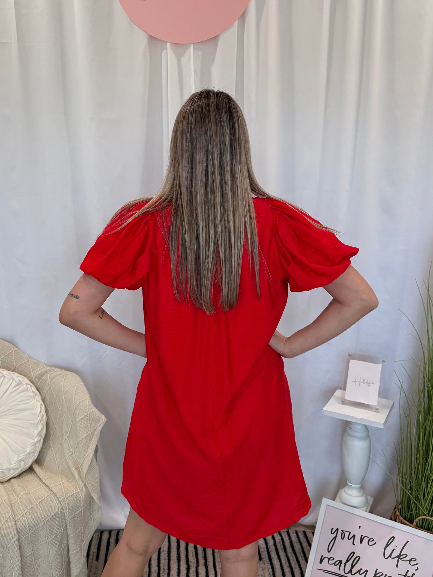 Scarlet Rose Dress (Pockets!)