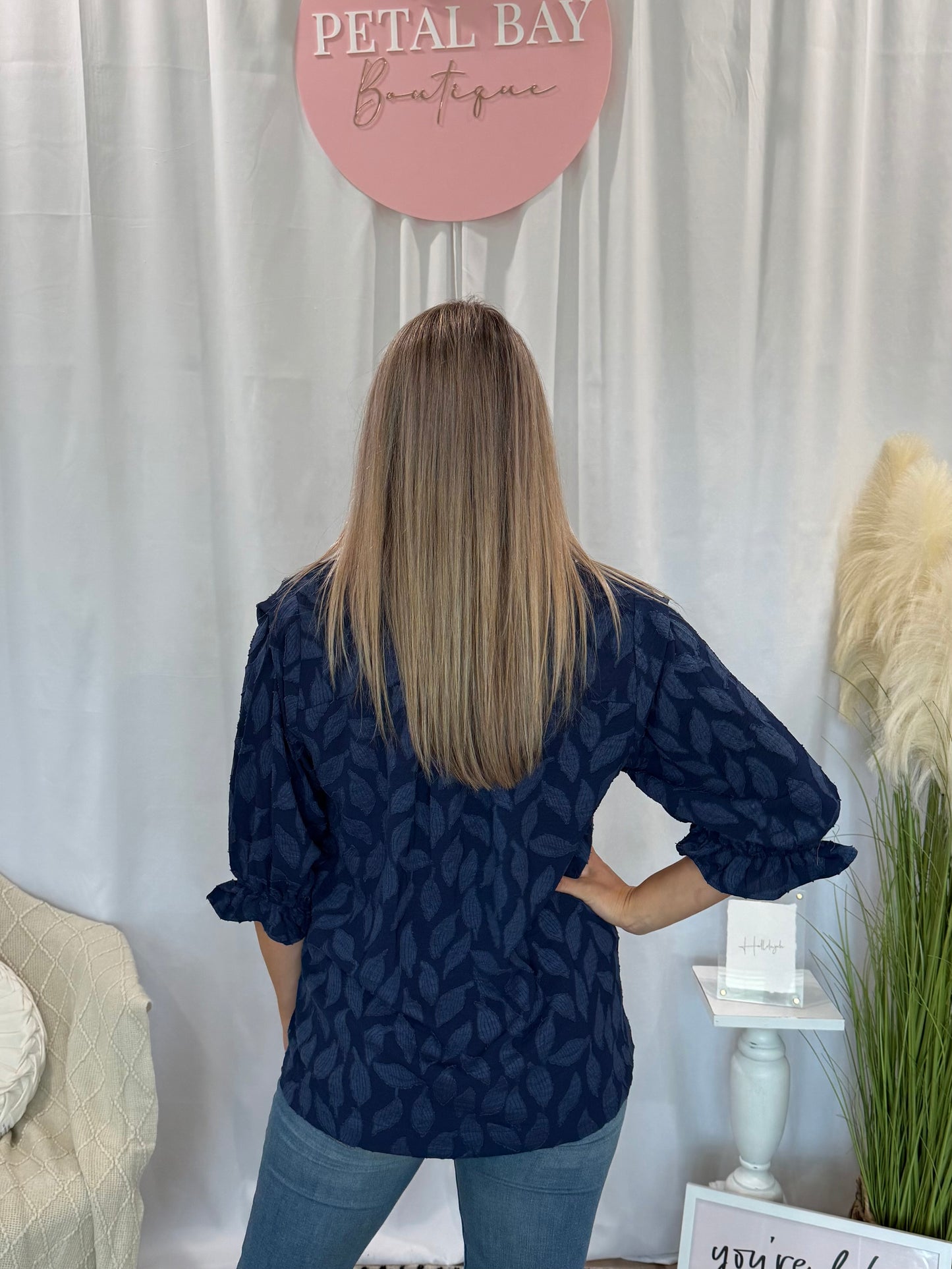 Navy Dogwood Top