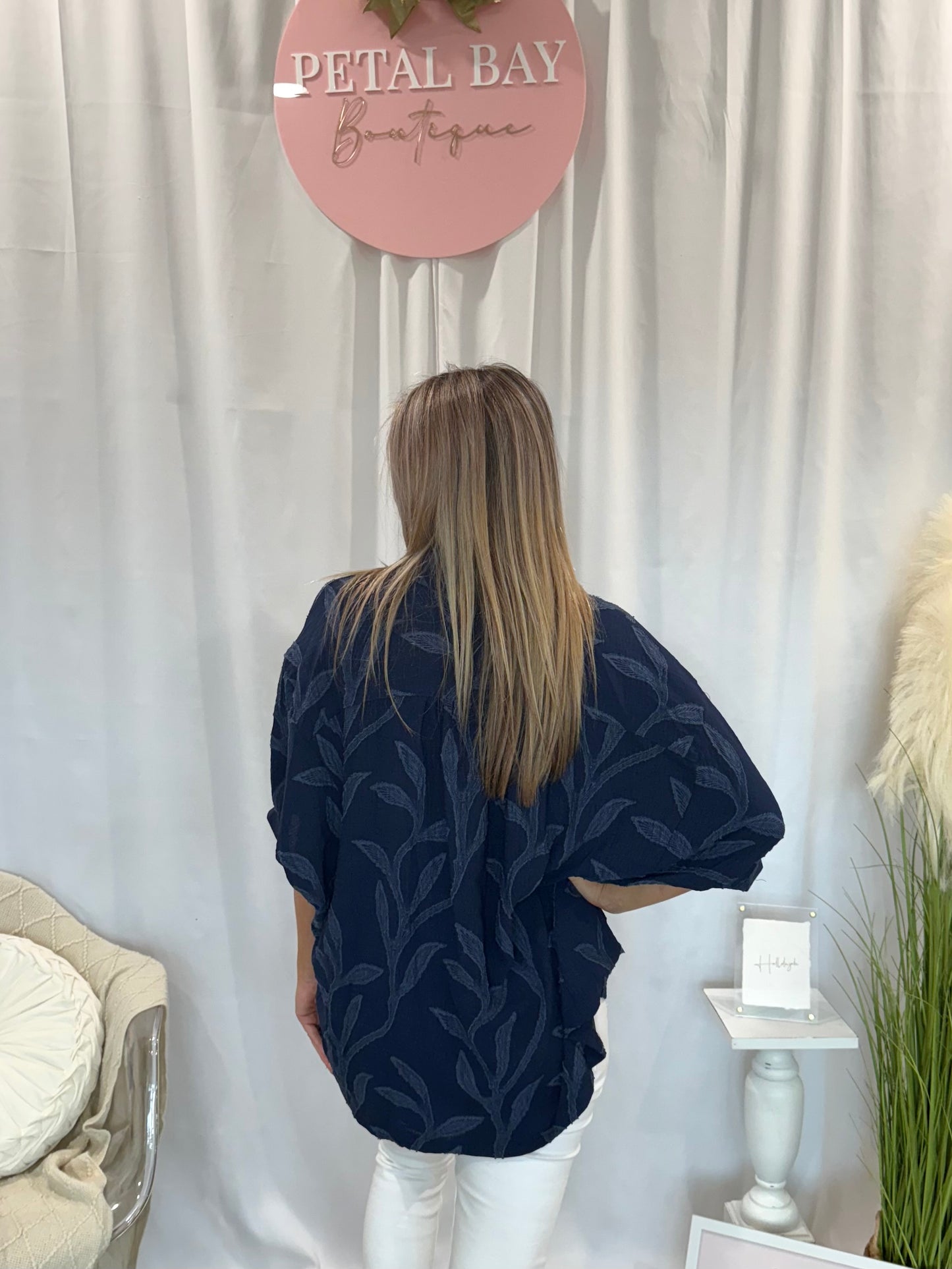 Lush Navy Top