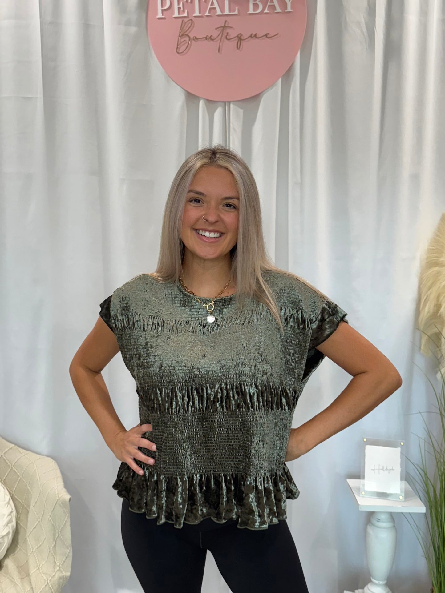 Silver Velvet Galore Top