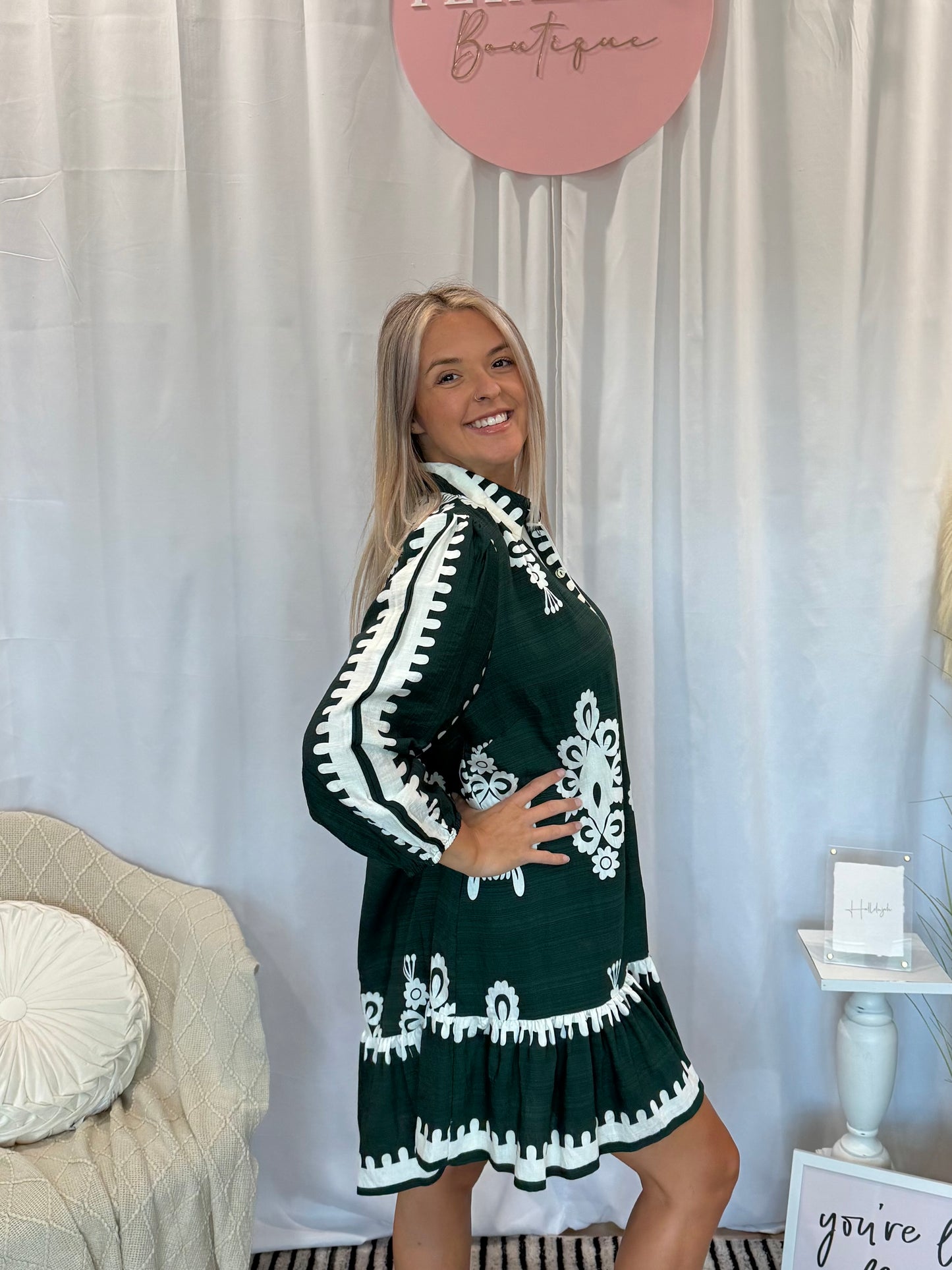 Evergreen Nola Dress