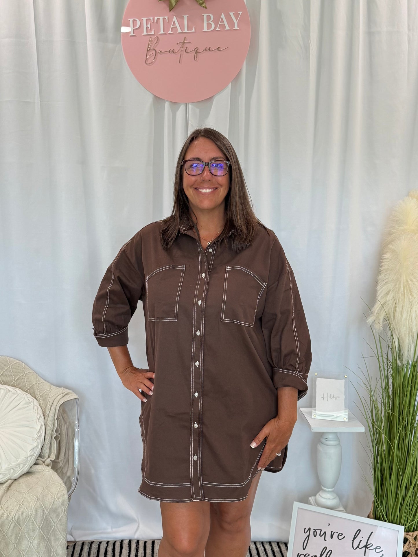 Chocolate Denim Dreamsickle Dress