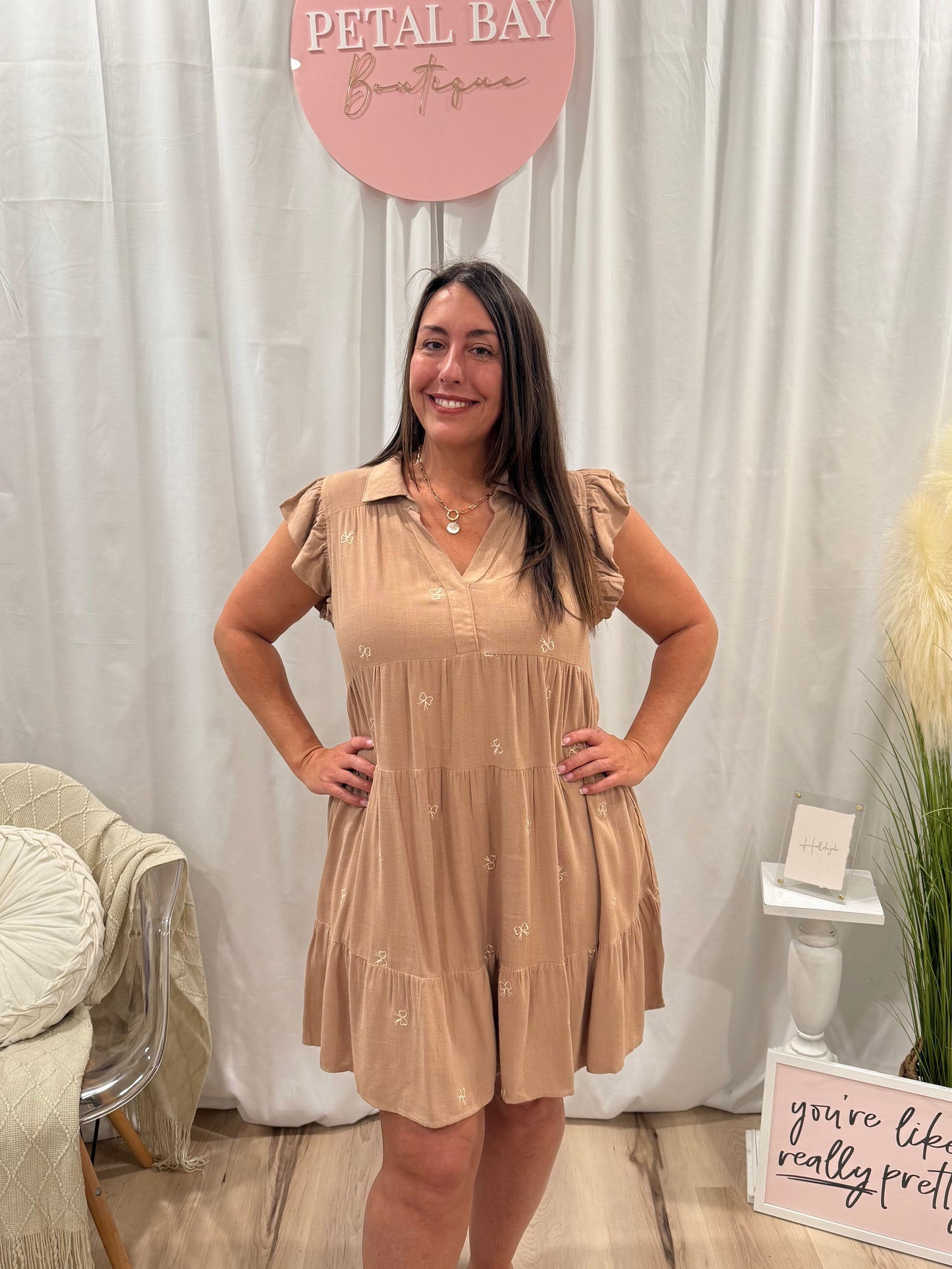 Mocha Frap Collar Dress