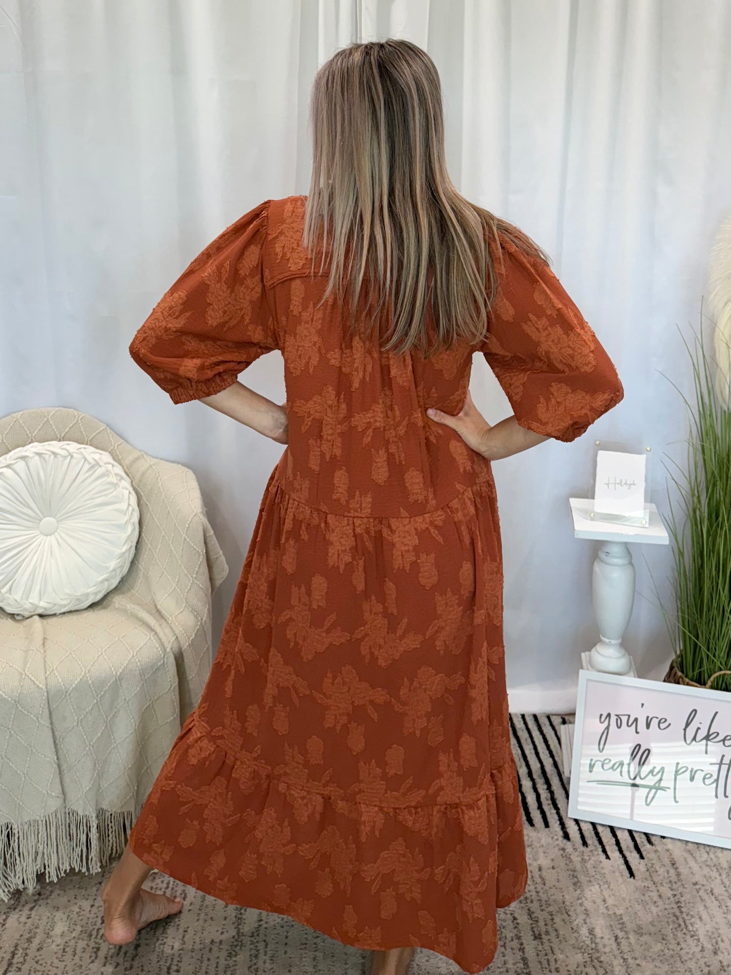 Burnt Orange Elite Dress