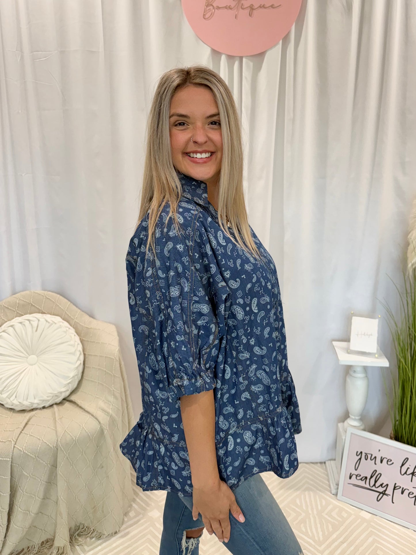Daring Denim Top
