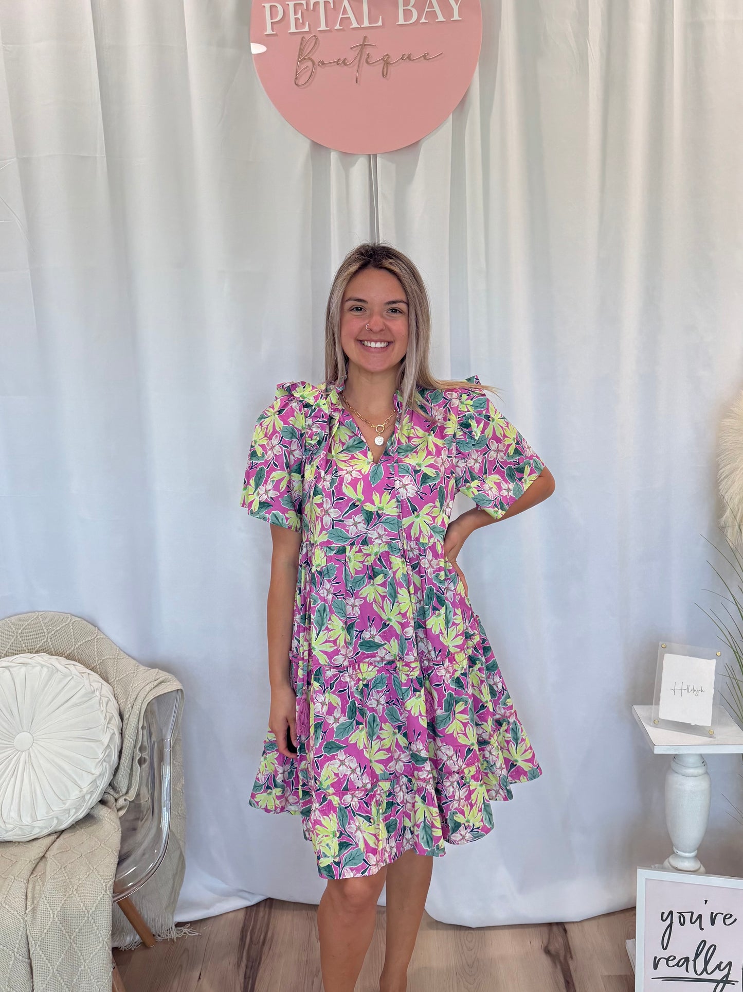 Purple Floral Dress