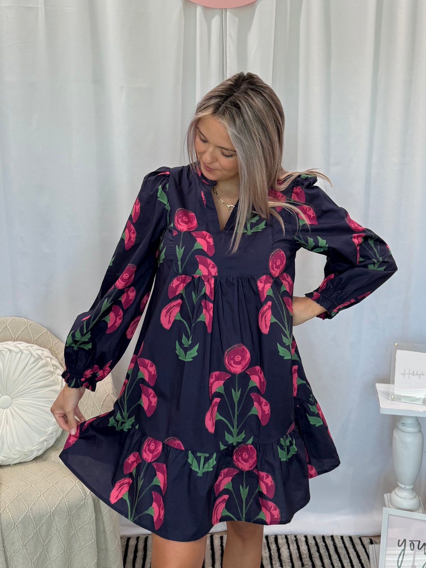 Sassy Navy Dress