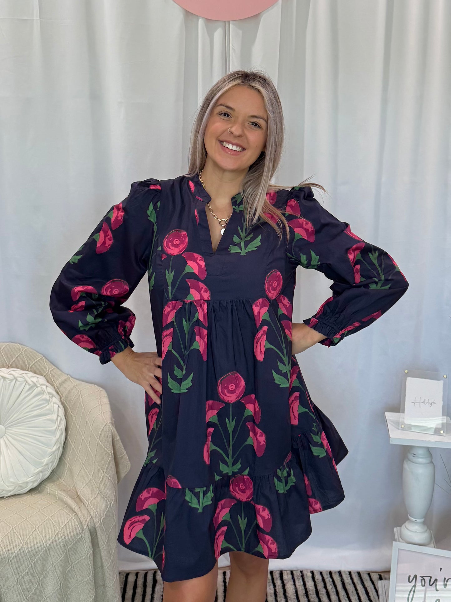 Sassy Navy Dress