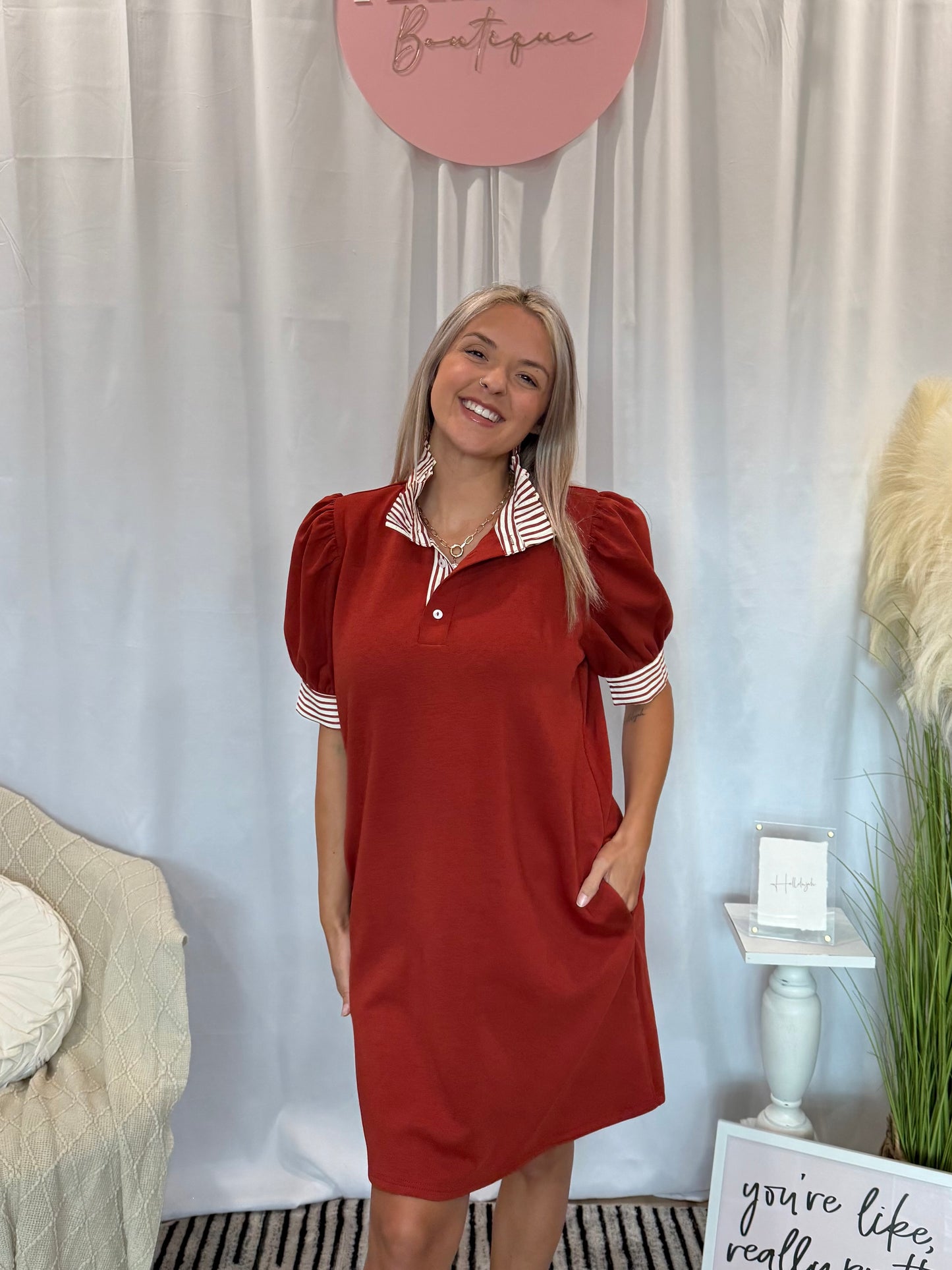 Pumpkin Drizzle Dress (Pockets!)