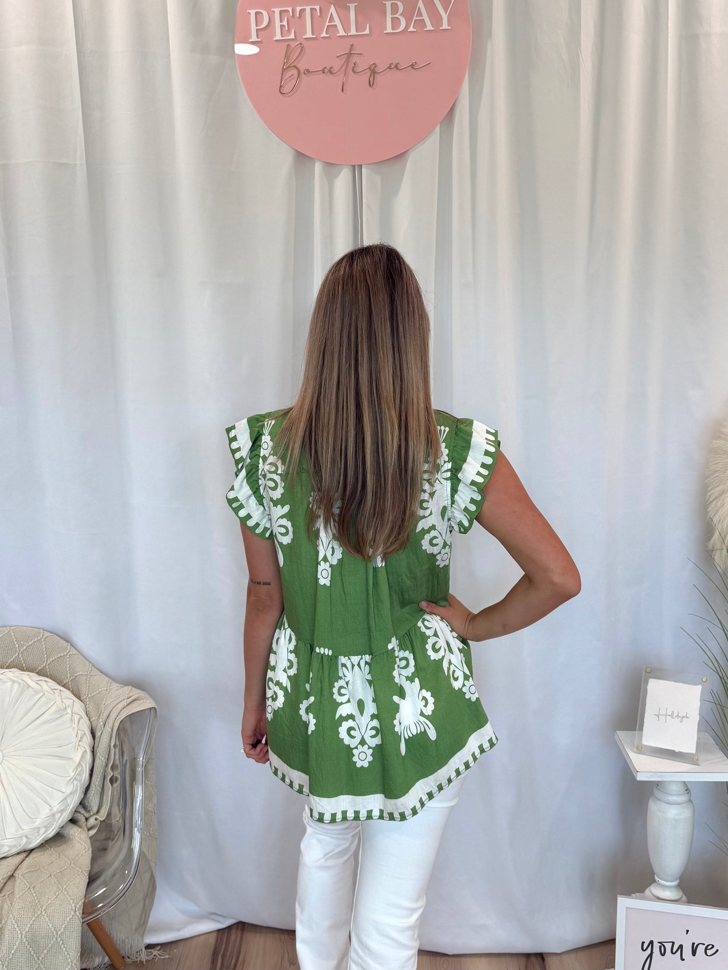 Green Nola Top