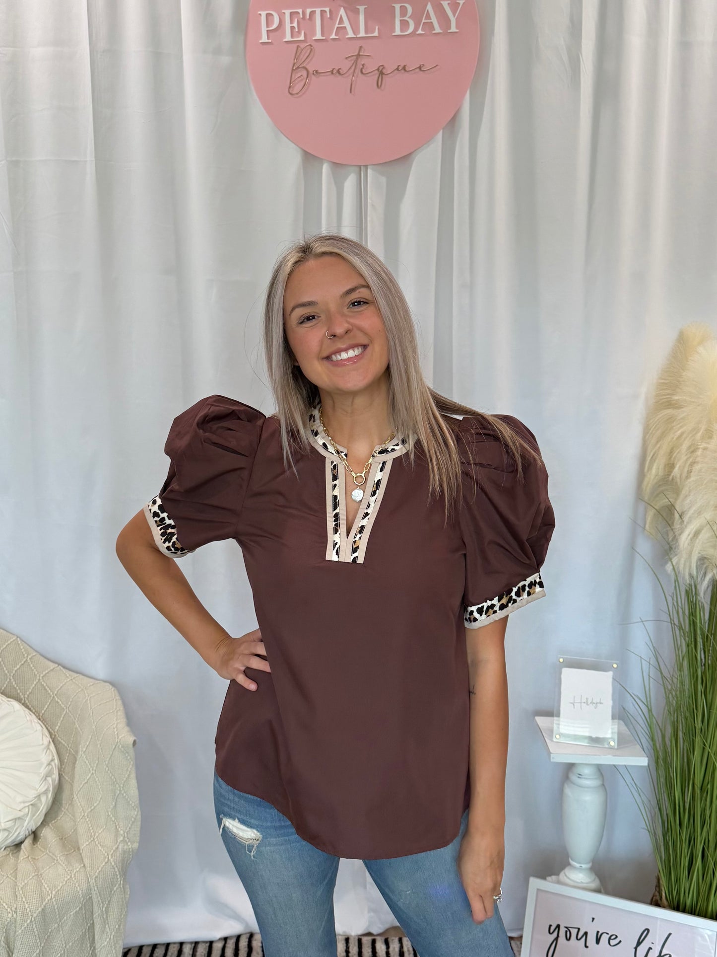 Chocolate Cheetah Top