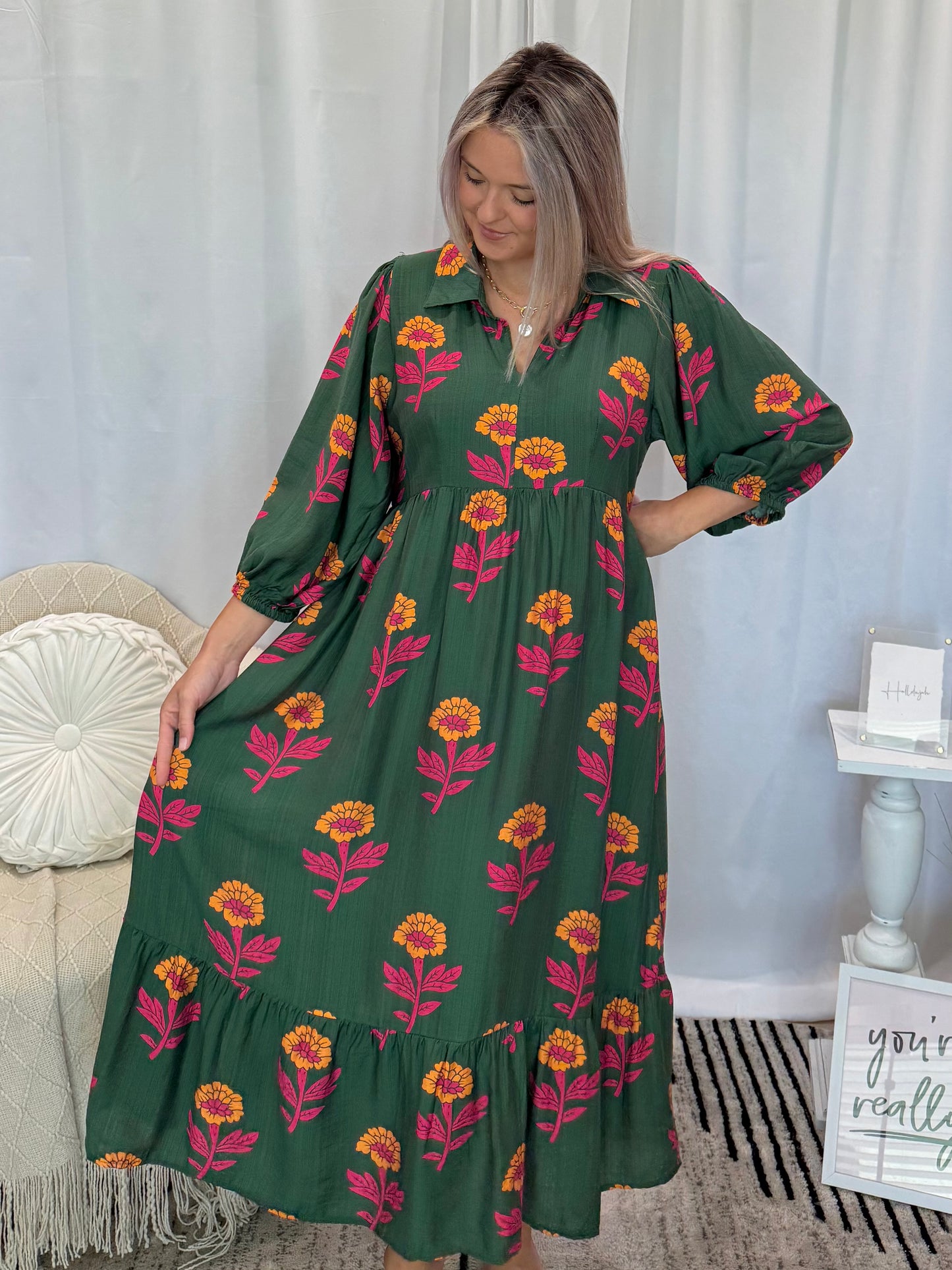 Cilantro Blossom Dress