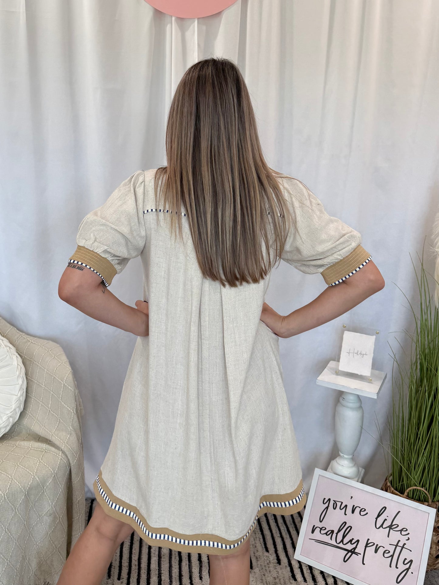 Born For Beige Dress (Pockets!)
