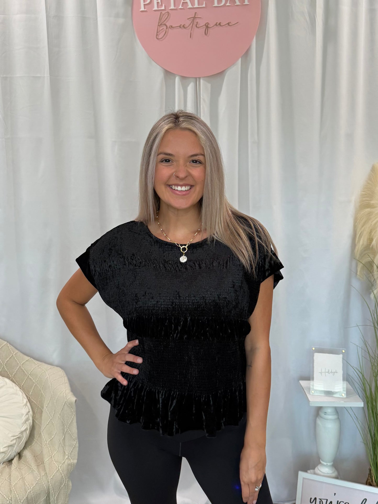Black Velvet Galore Top