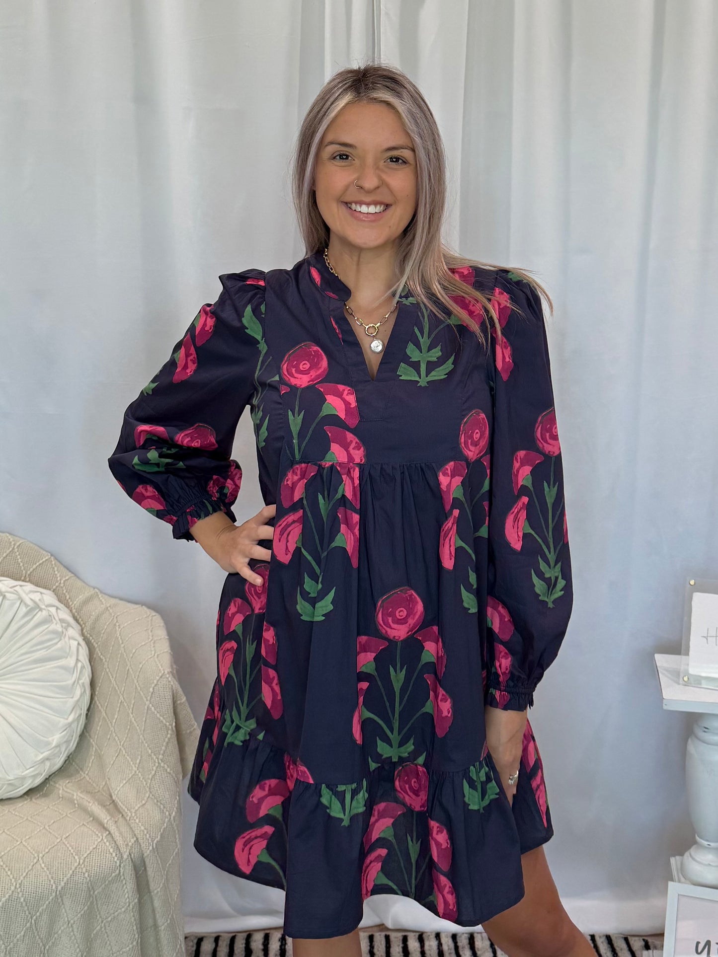 Sassy Navy Dress