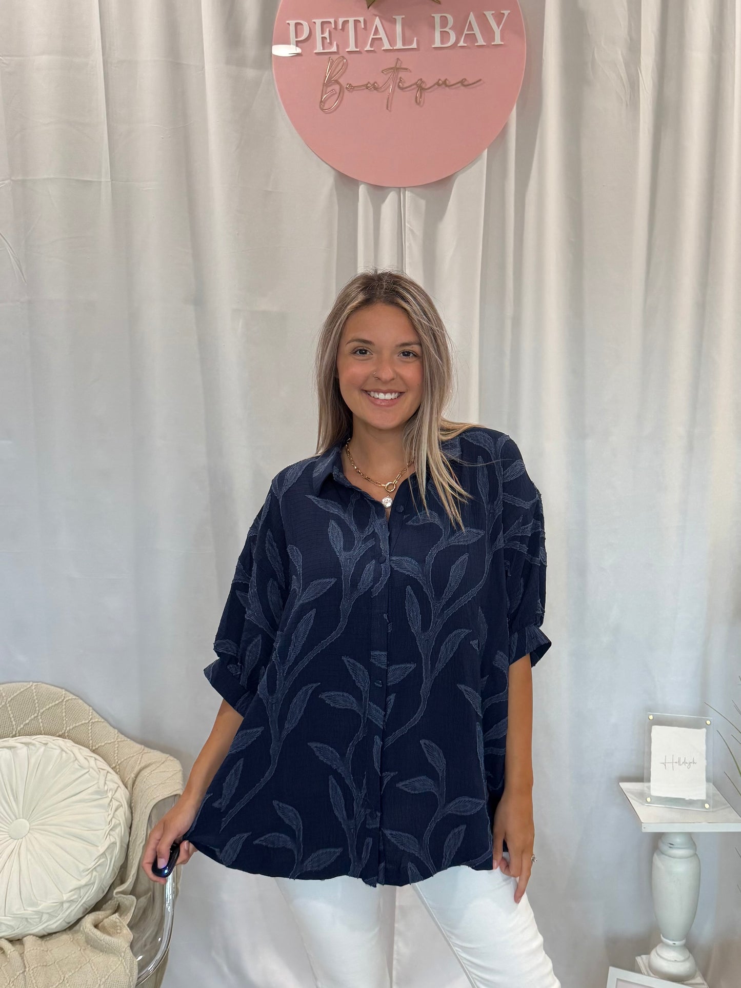 Lush Navy Top