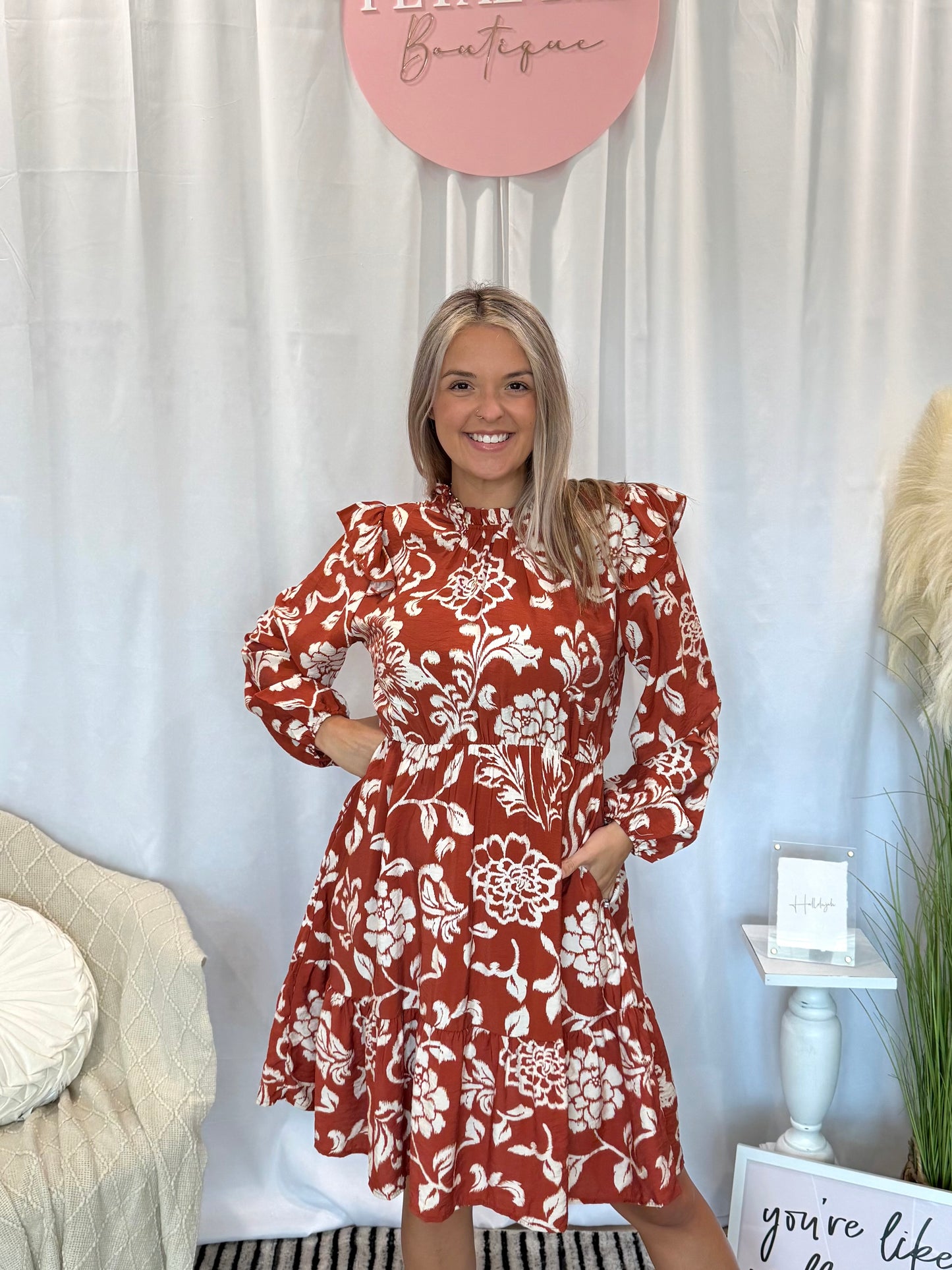 Pumpkin Cream Dress (Pockets!)