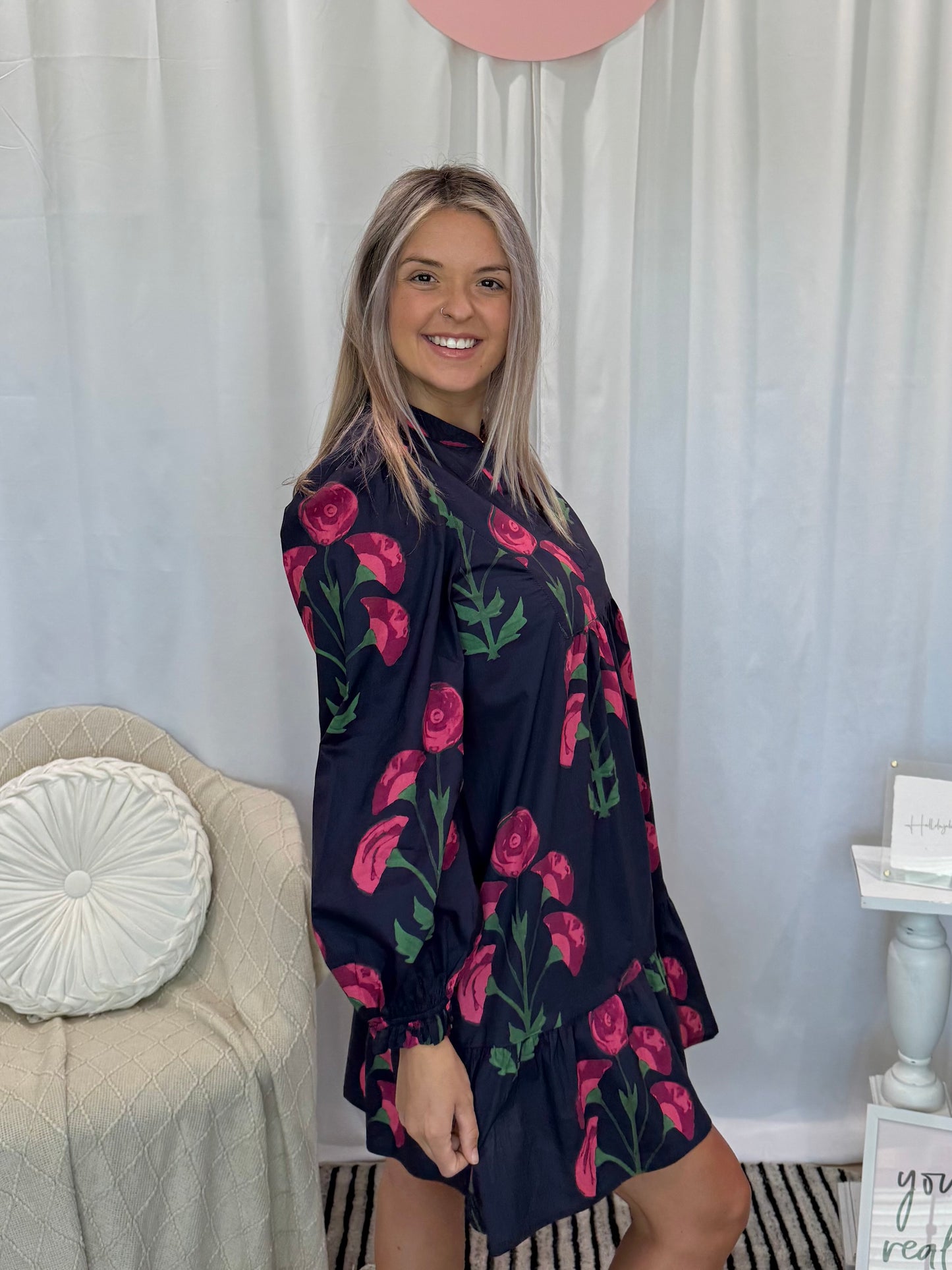 Sassy Navy Dress