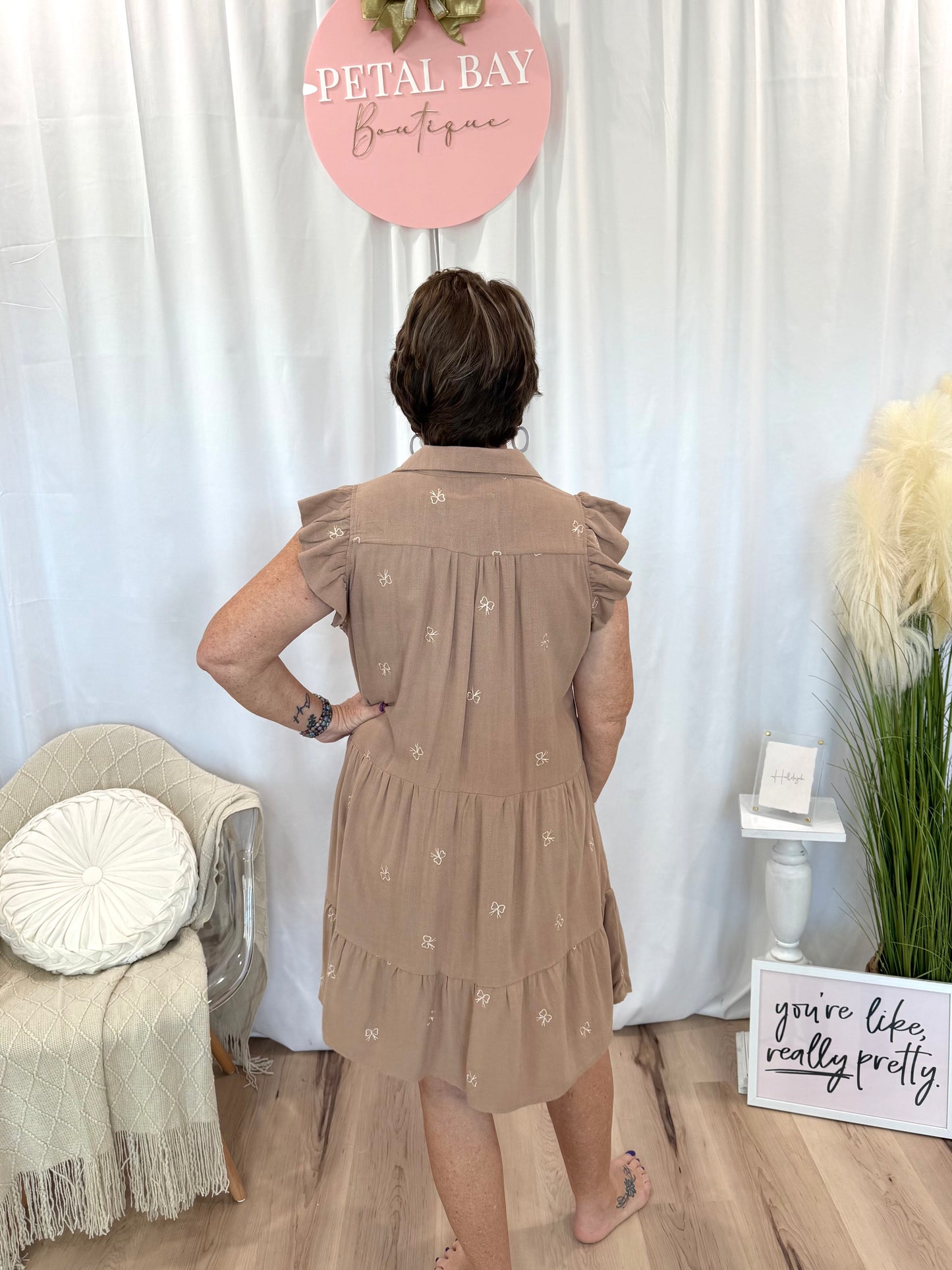 Mocha Frap Collar Dress