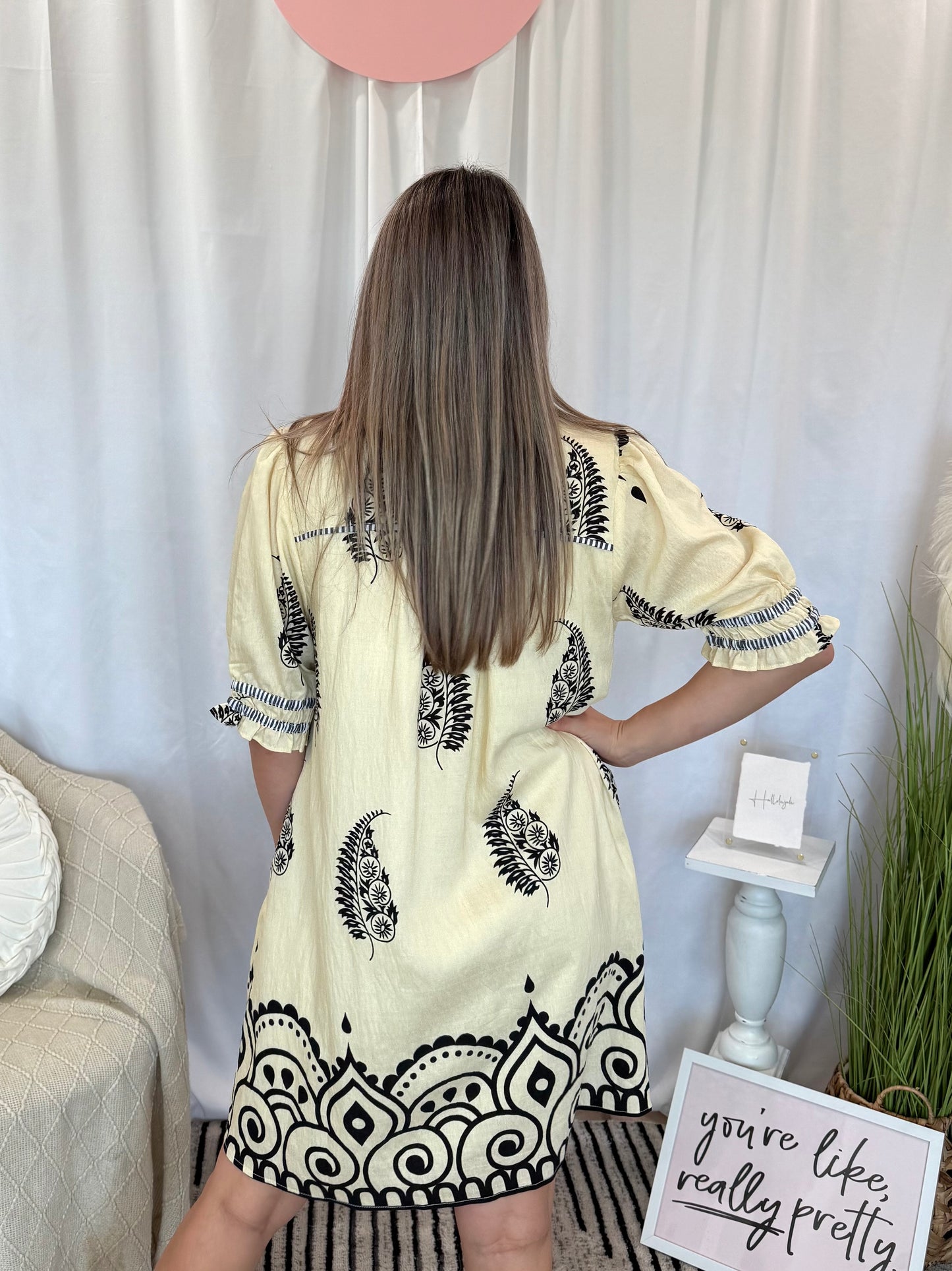 Cream Love Dress (Pockets!)