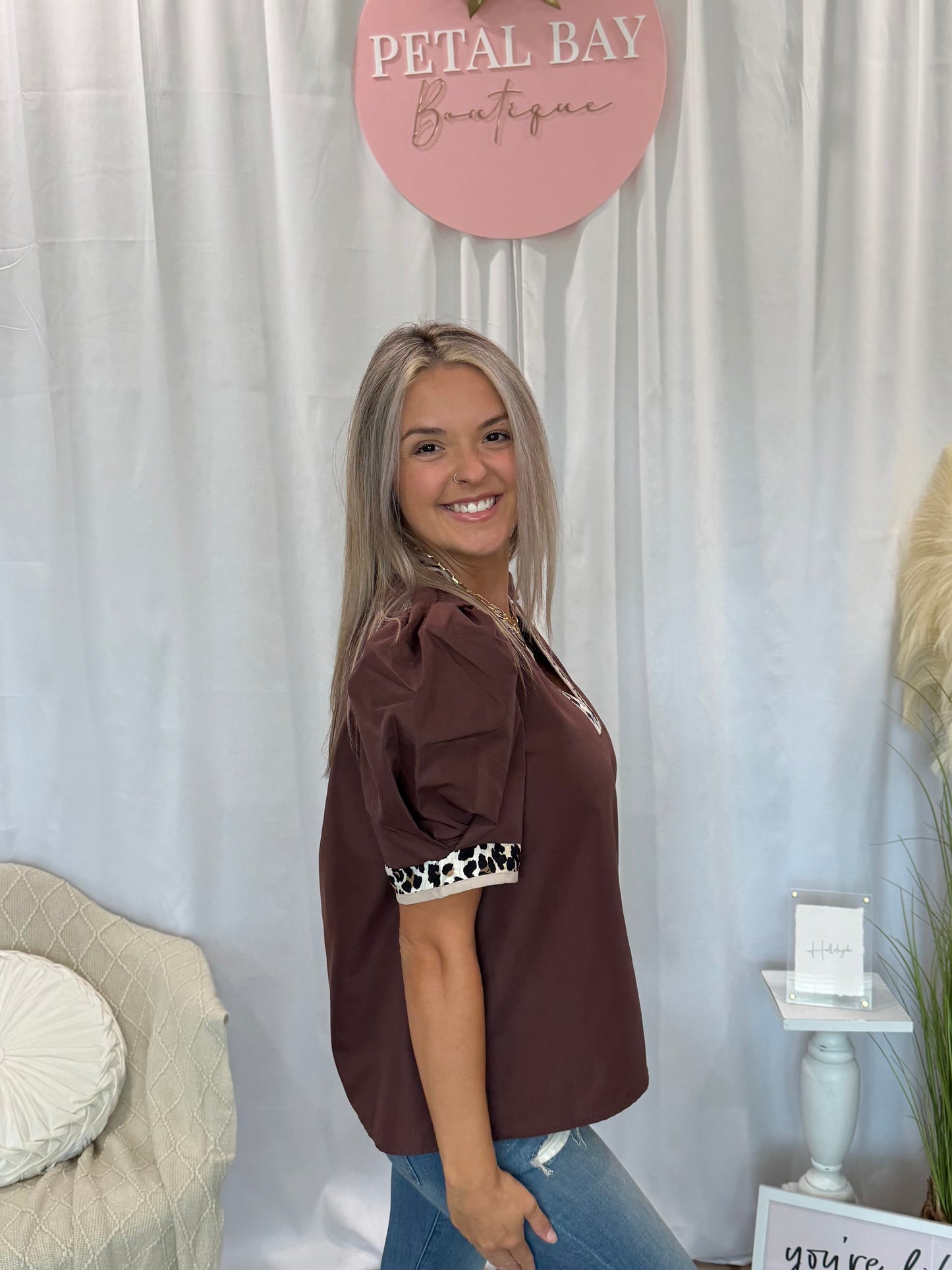 Chocolate Cheetah Top