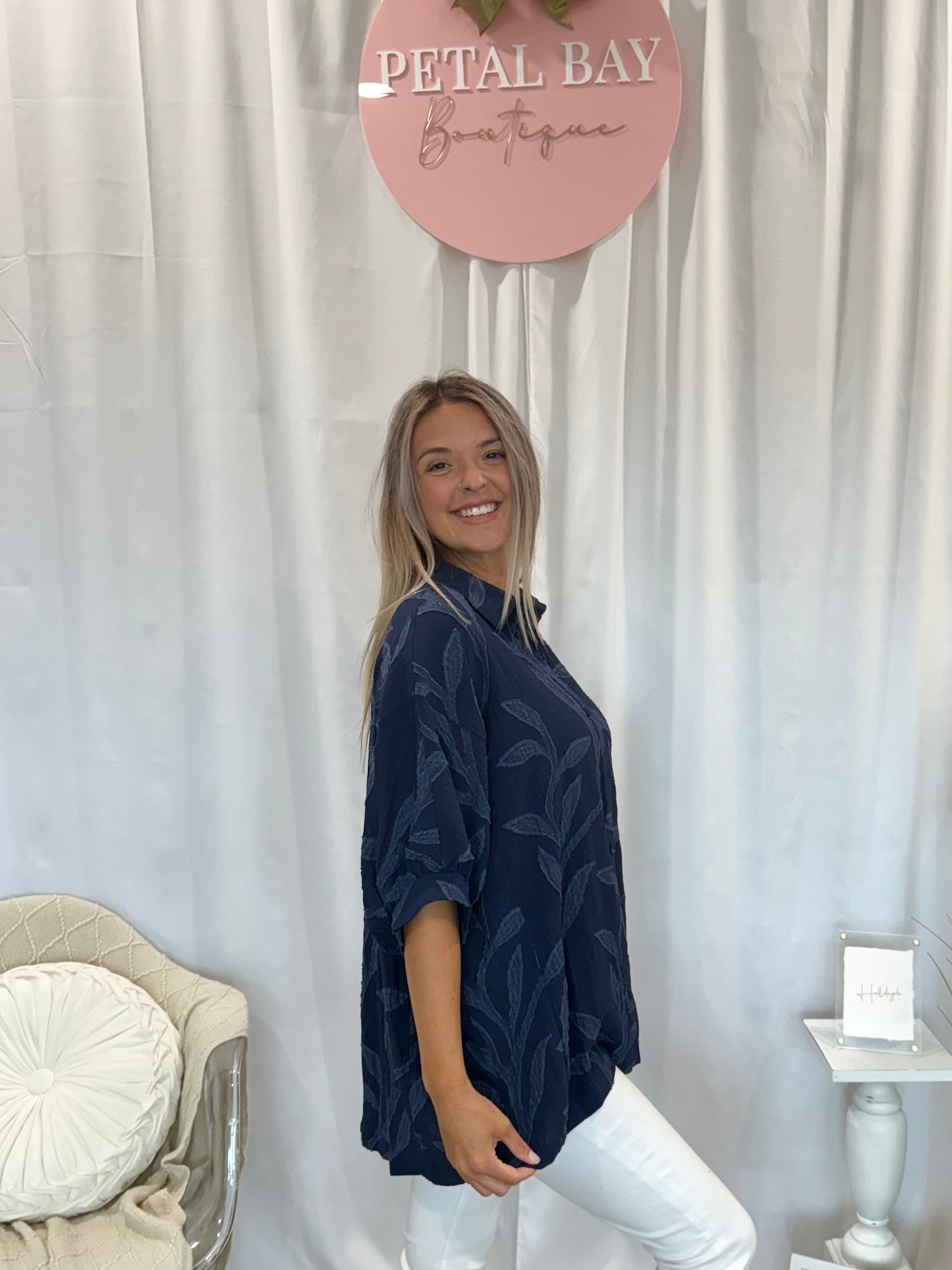 Lush Navy Top