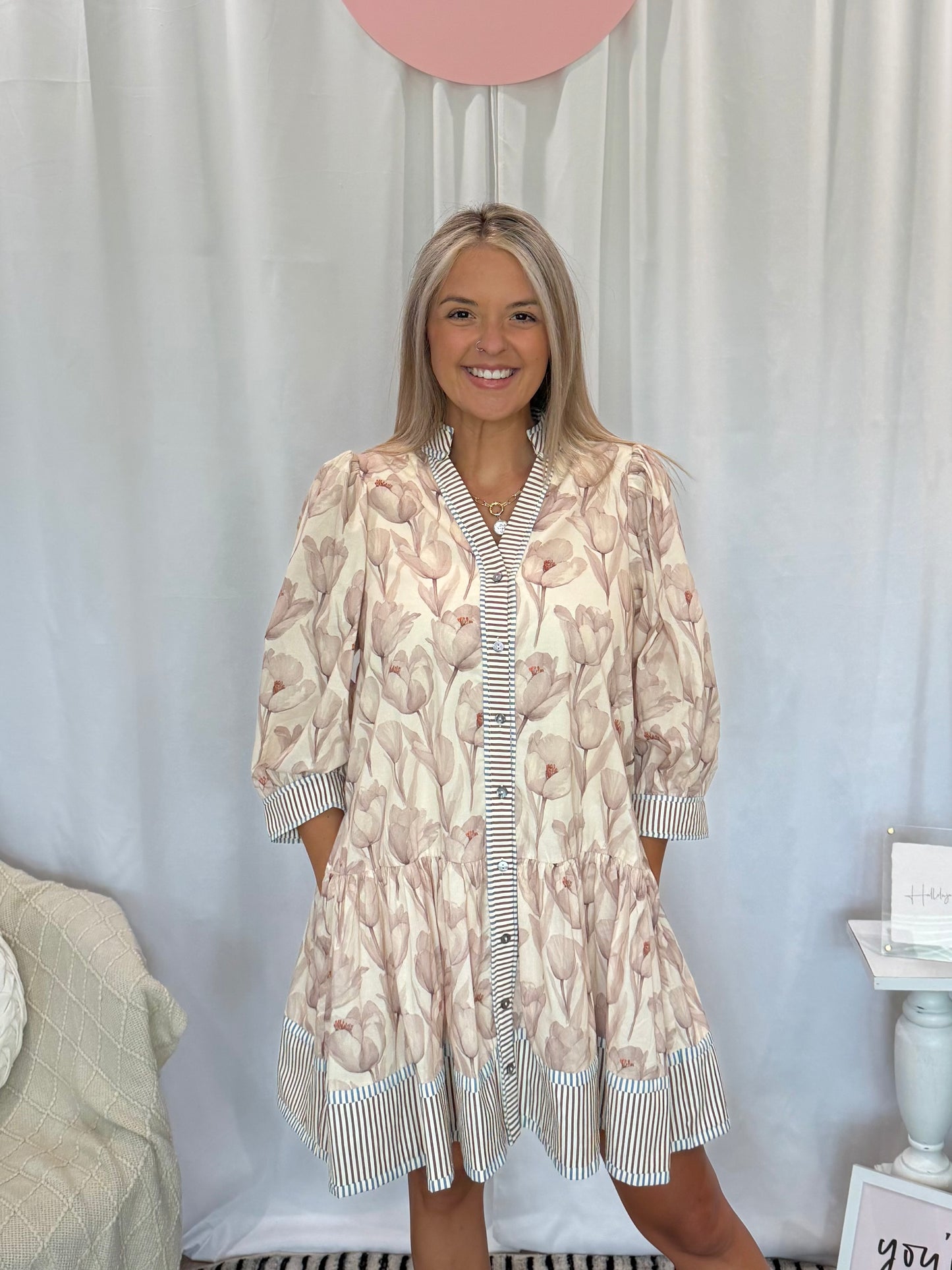 Gentle Blush Dress (Pockets!)