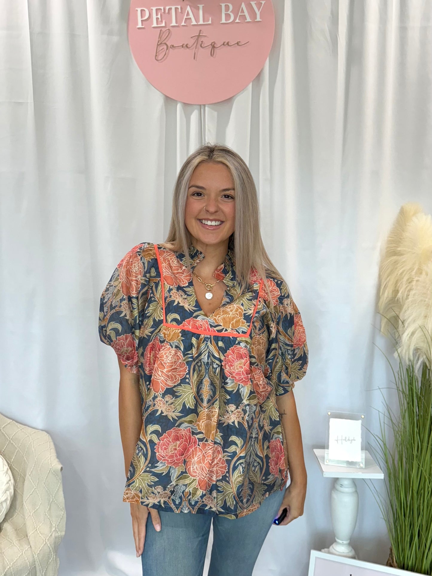 Ornate Floral Top