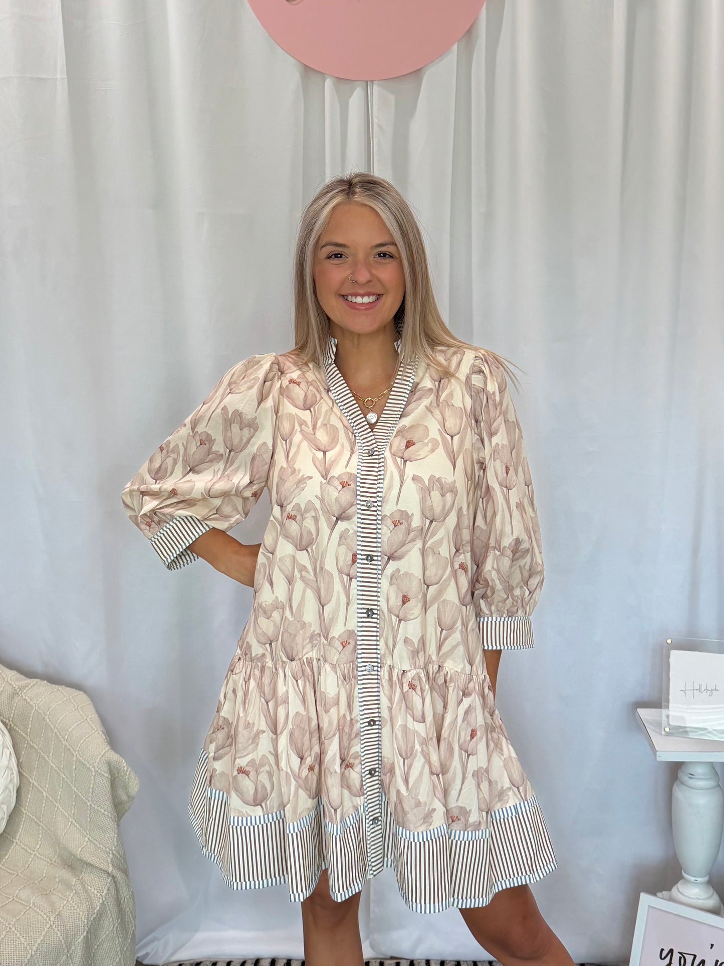 Gentle Blush Dress (Pockets!)