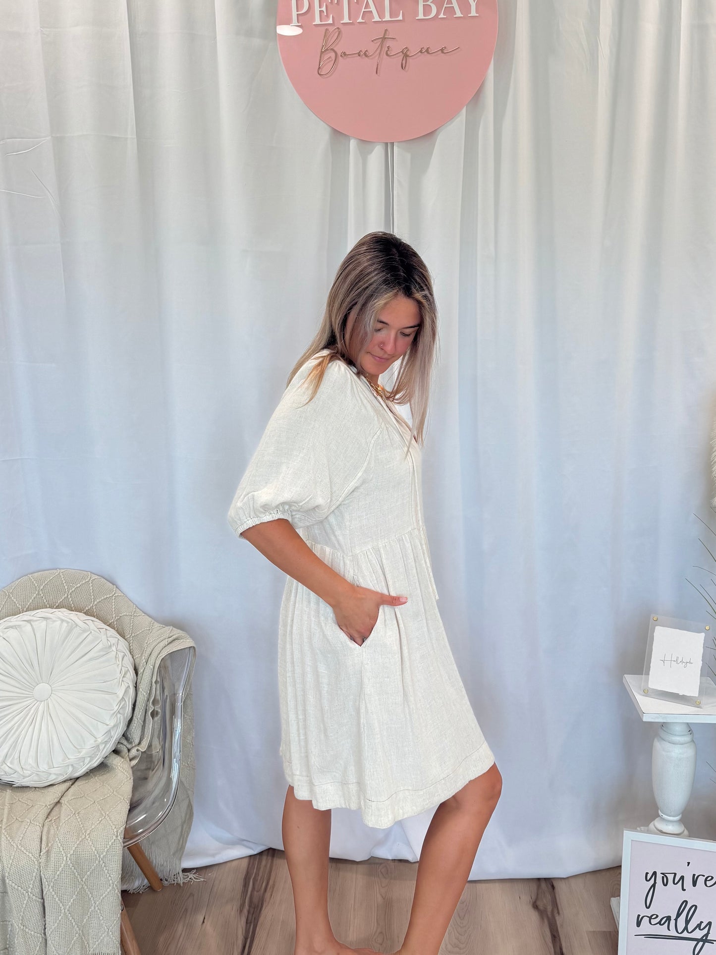 Lovely in Linen Dress