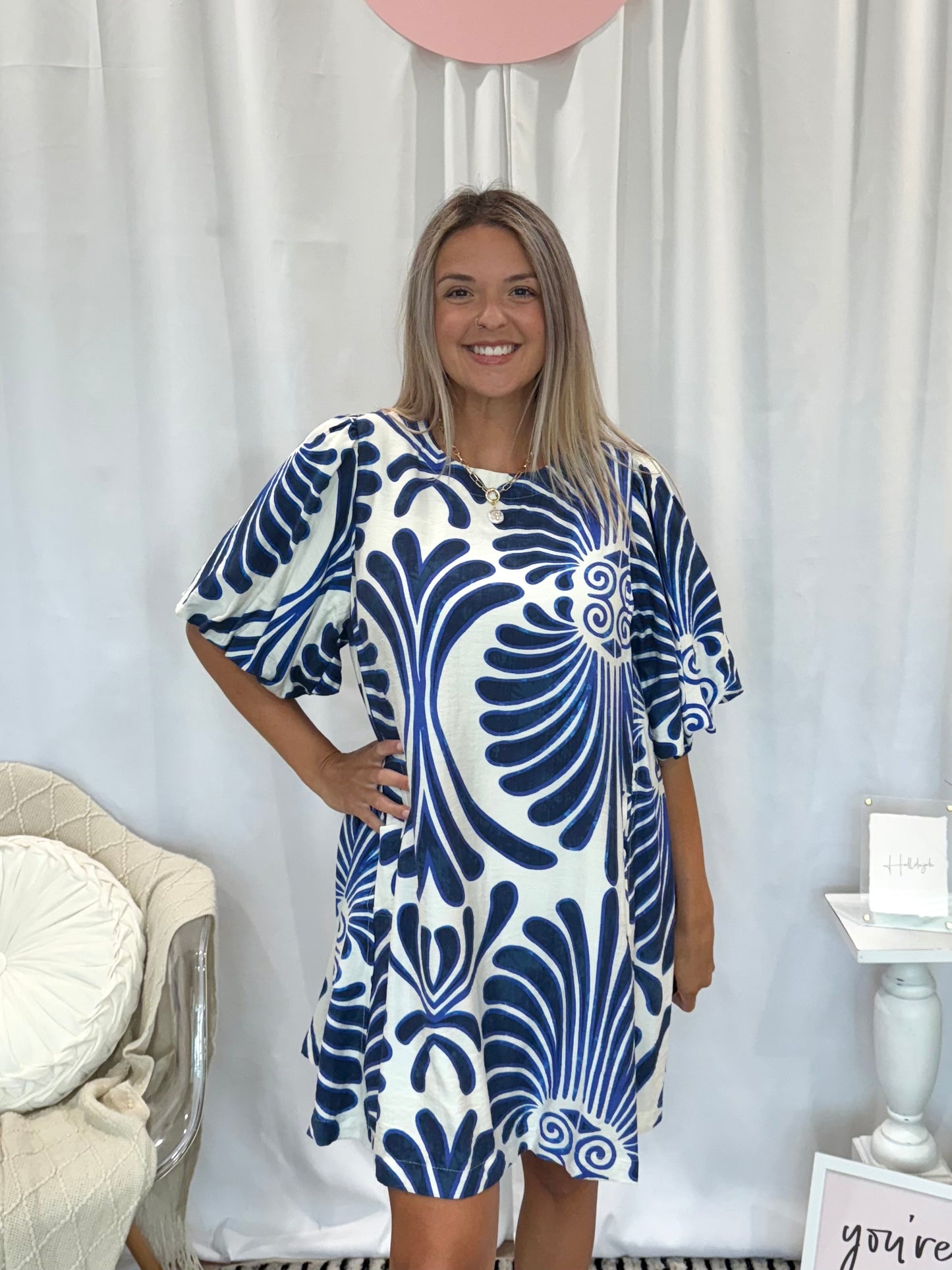 Navy Vacay Dress (Pockets!)
