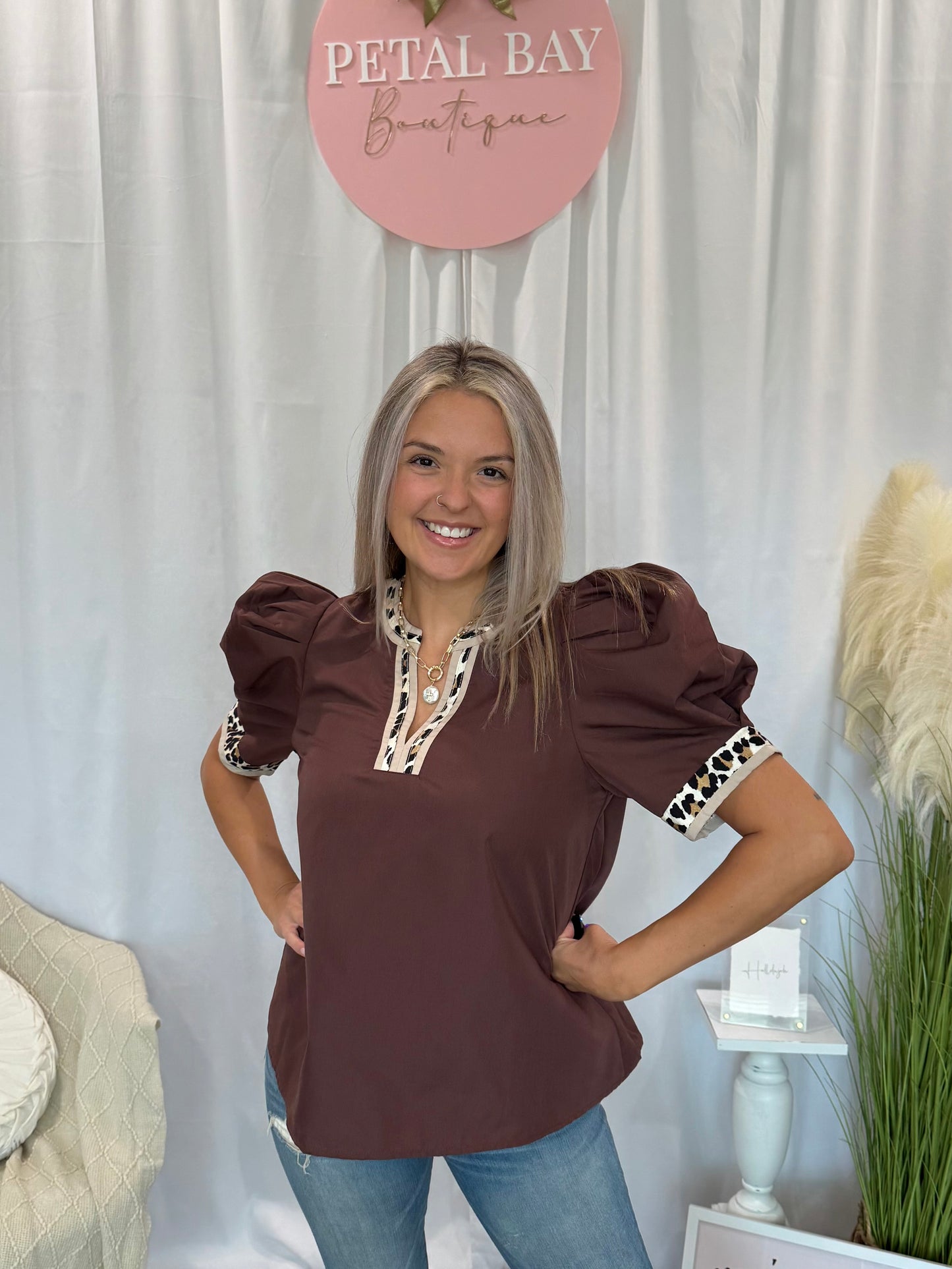 Chocolate Cheetah Top