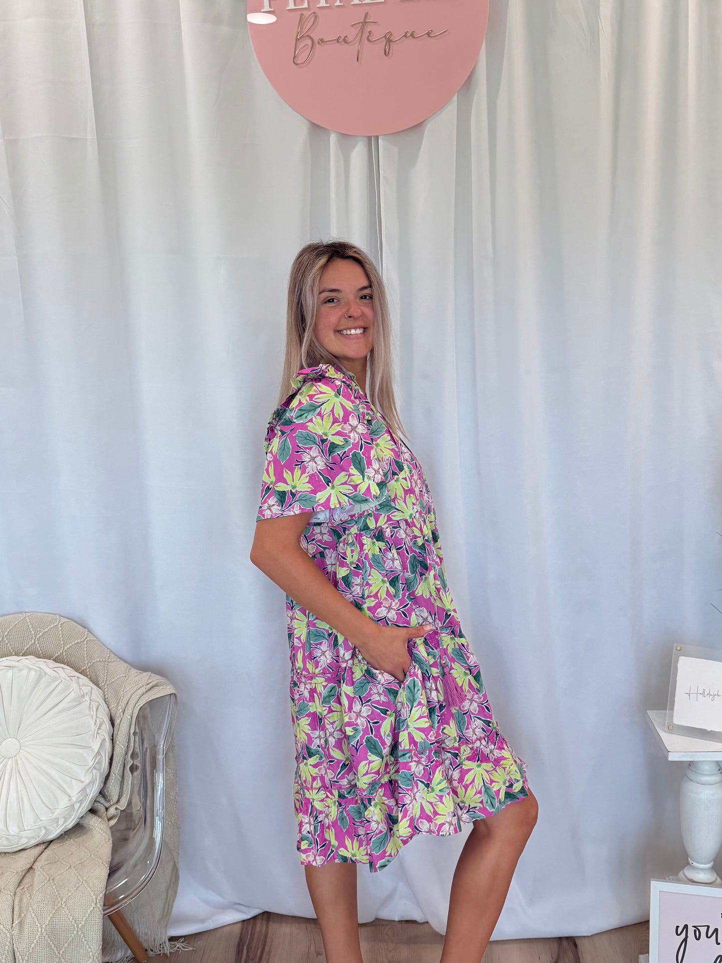 Purple Floral Dress