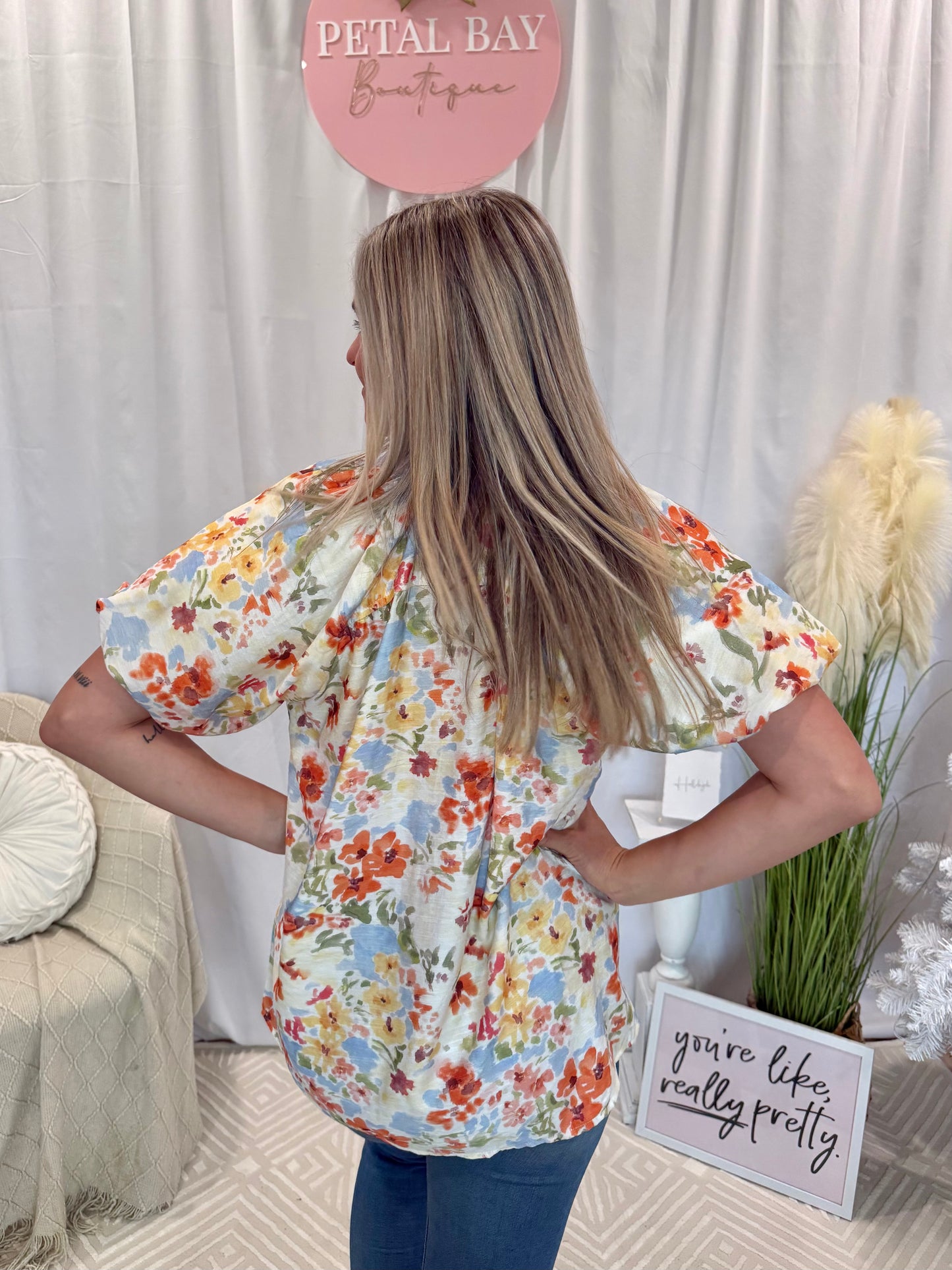 Flourishing in Floral Top