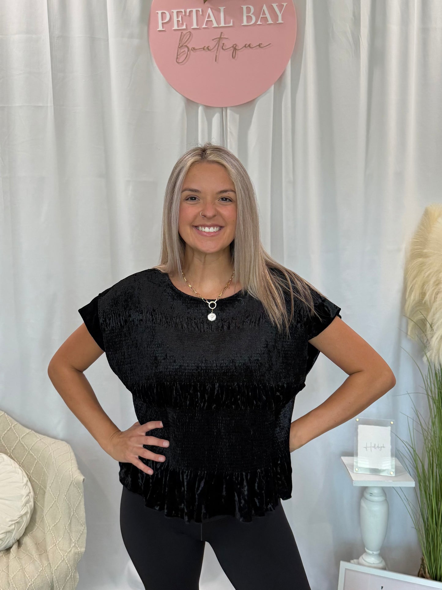 Black Velvet Galore Top