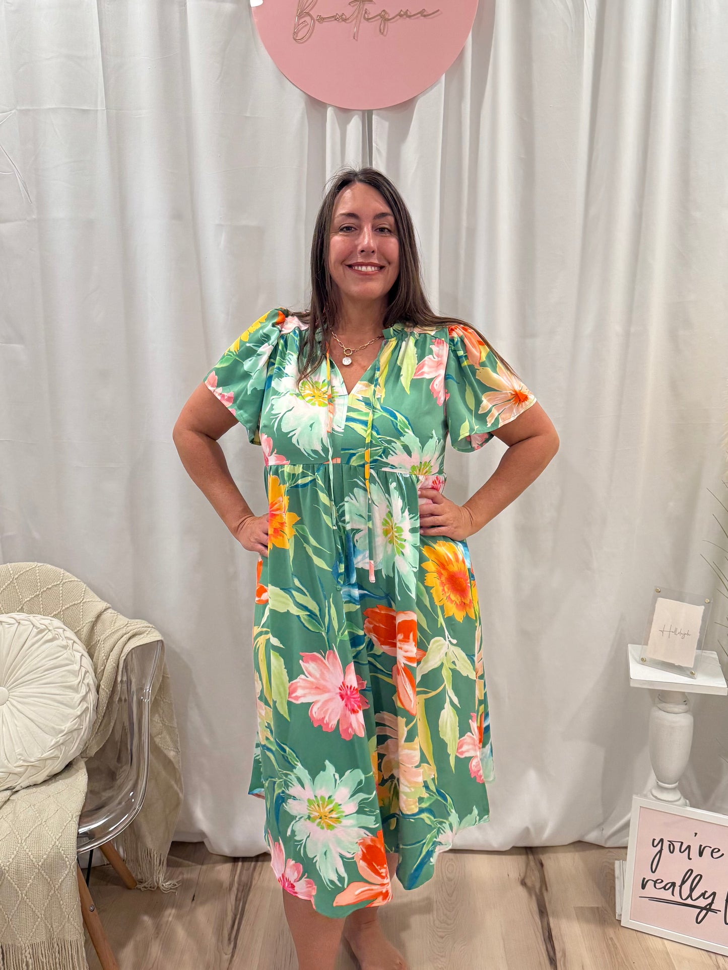 Catch Me on an Island Dress