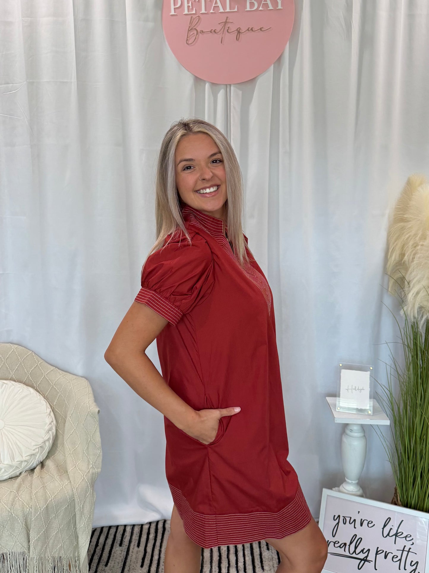 Sunset Sienna Luxury Dress (Pockets!)