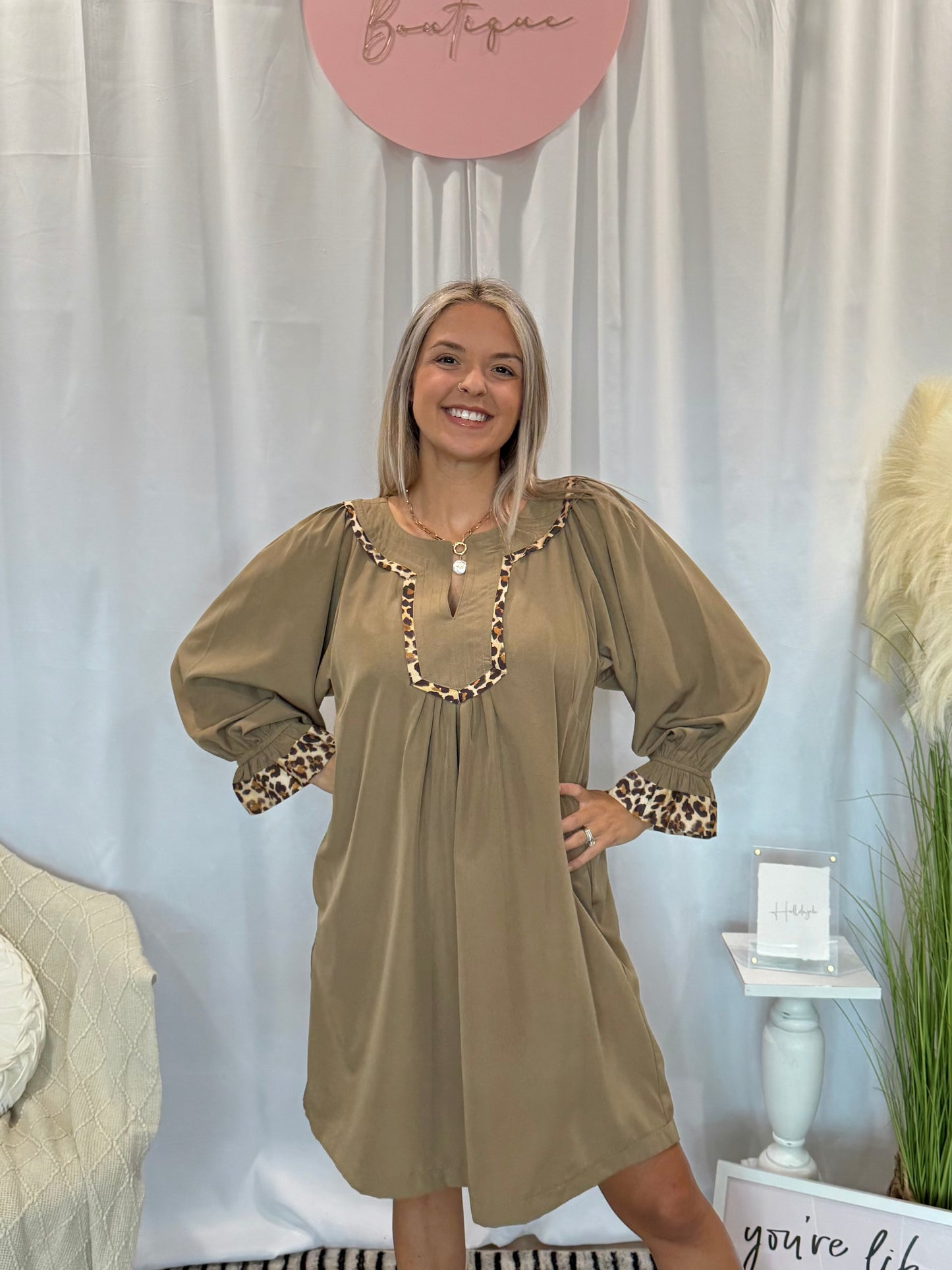 Marvelous Beige Dress (Pockets!)