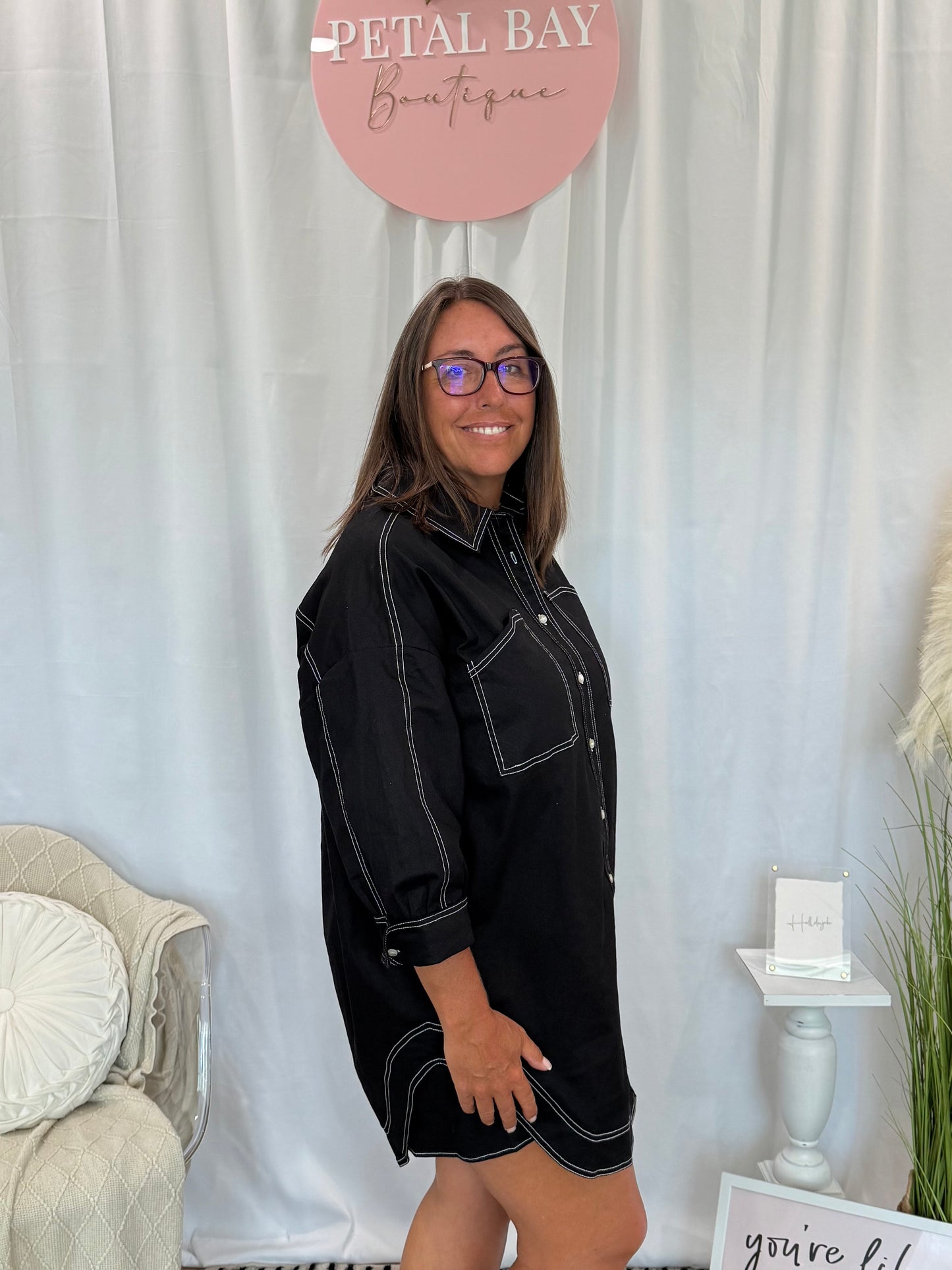 Licorice Denim Dreamsickle Dress