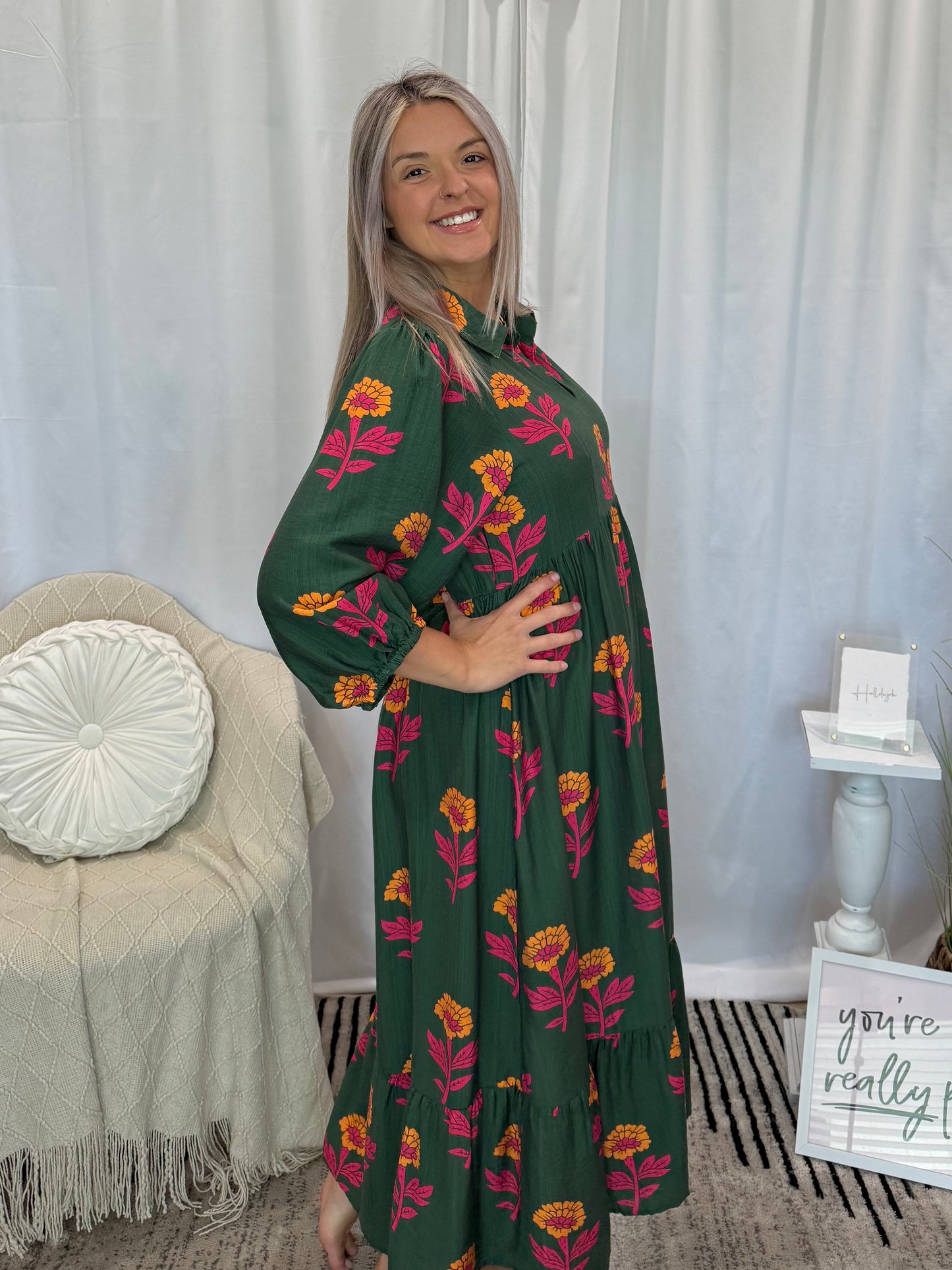 Cilantro Blossom Dress