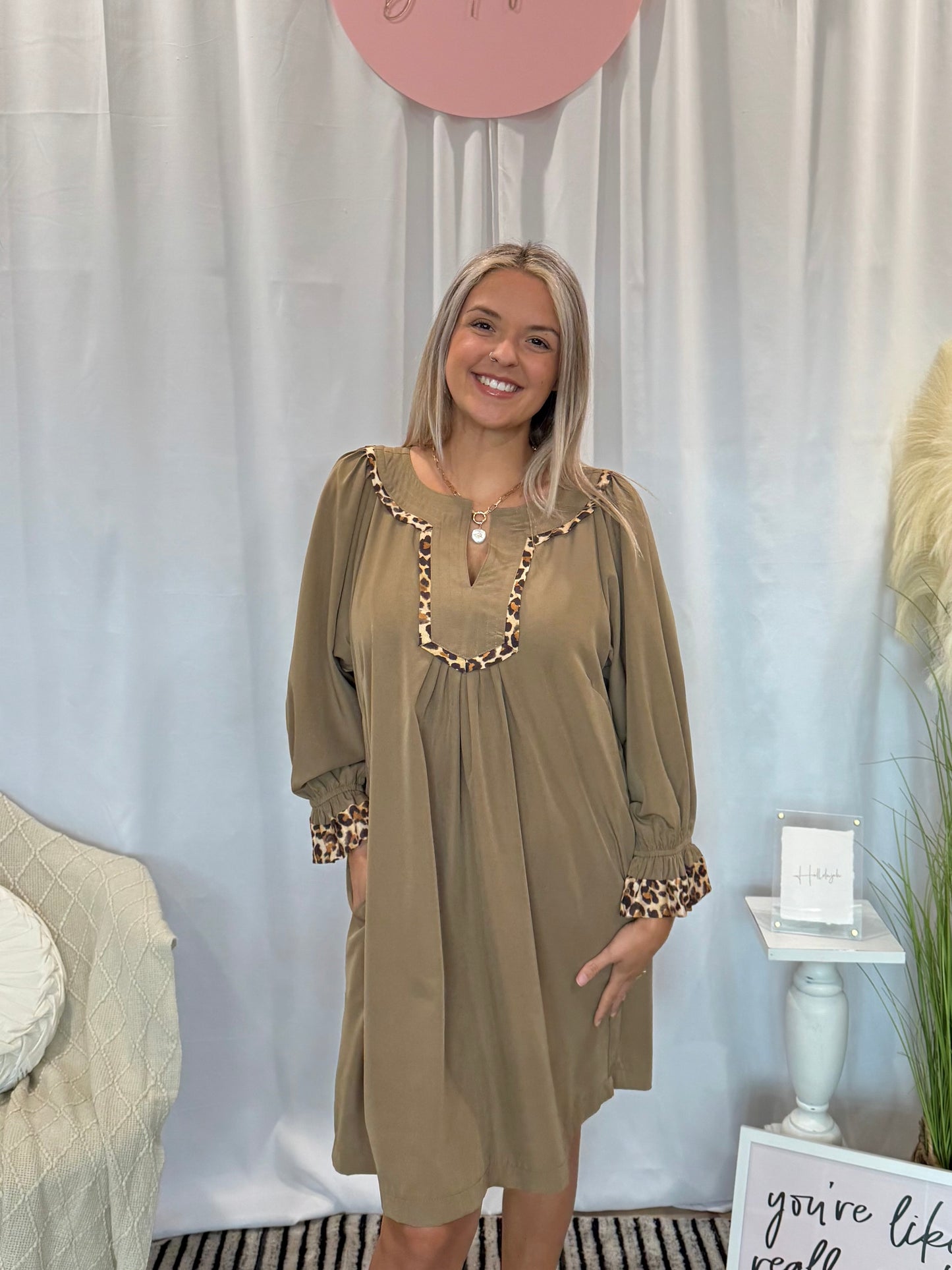 Marvelous Beige Dress (Pockets!)