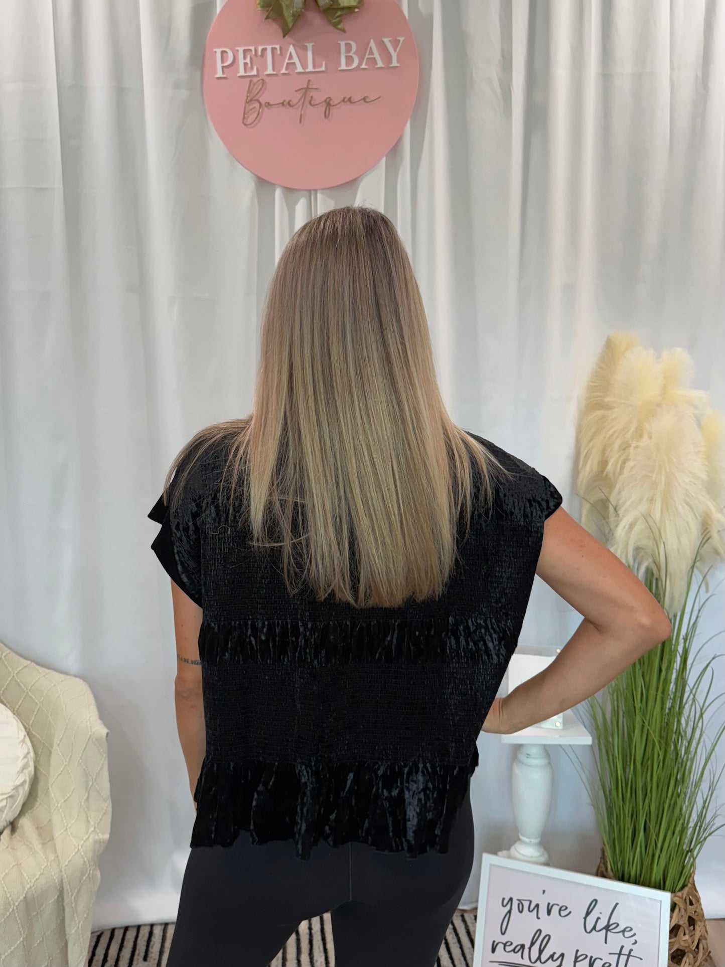 Black Velvet Galore Top